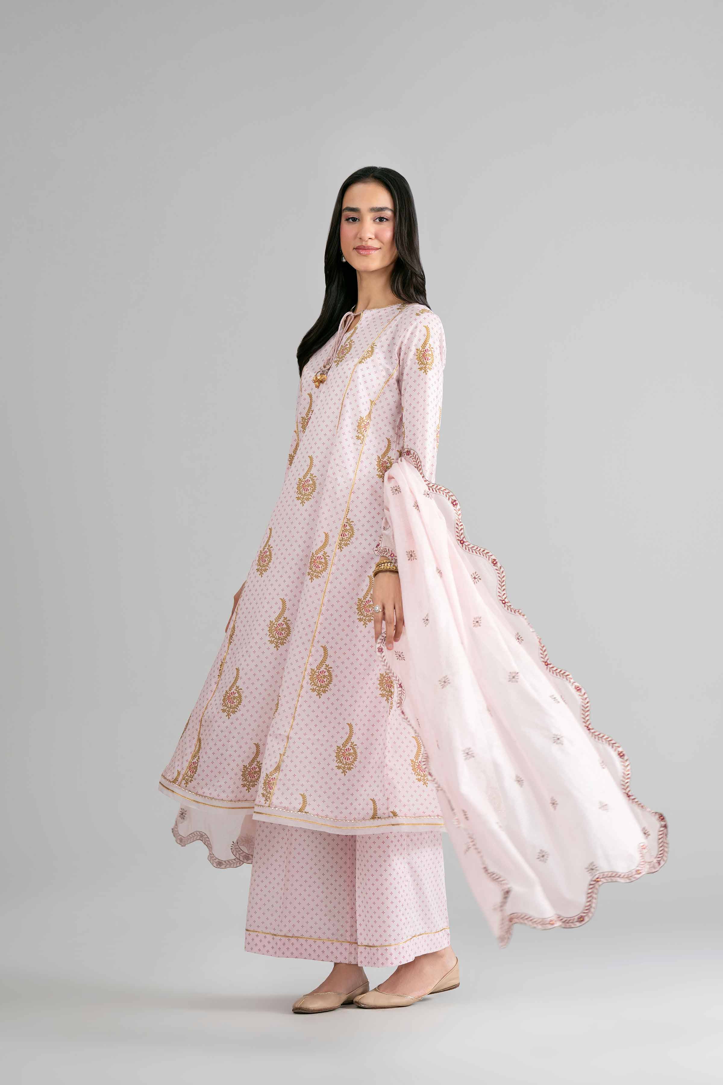 3 Piece - Printed Embroidered Suit - PMD26-44 M - Image 9