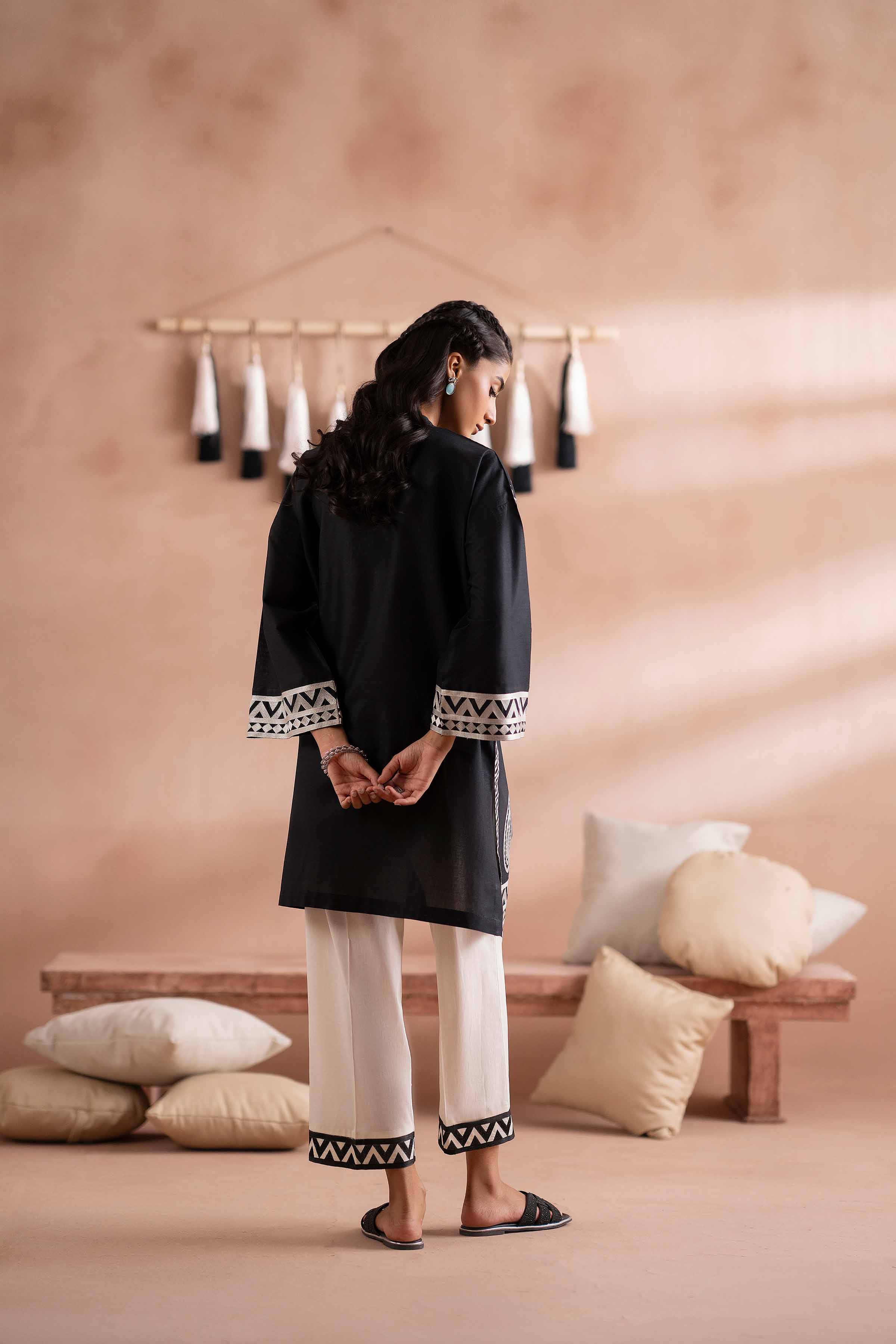 2 Piece - Embroidered Suit - PS25-102 - Image 3