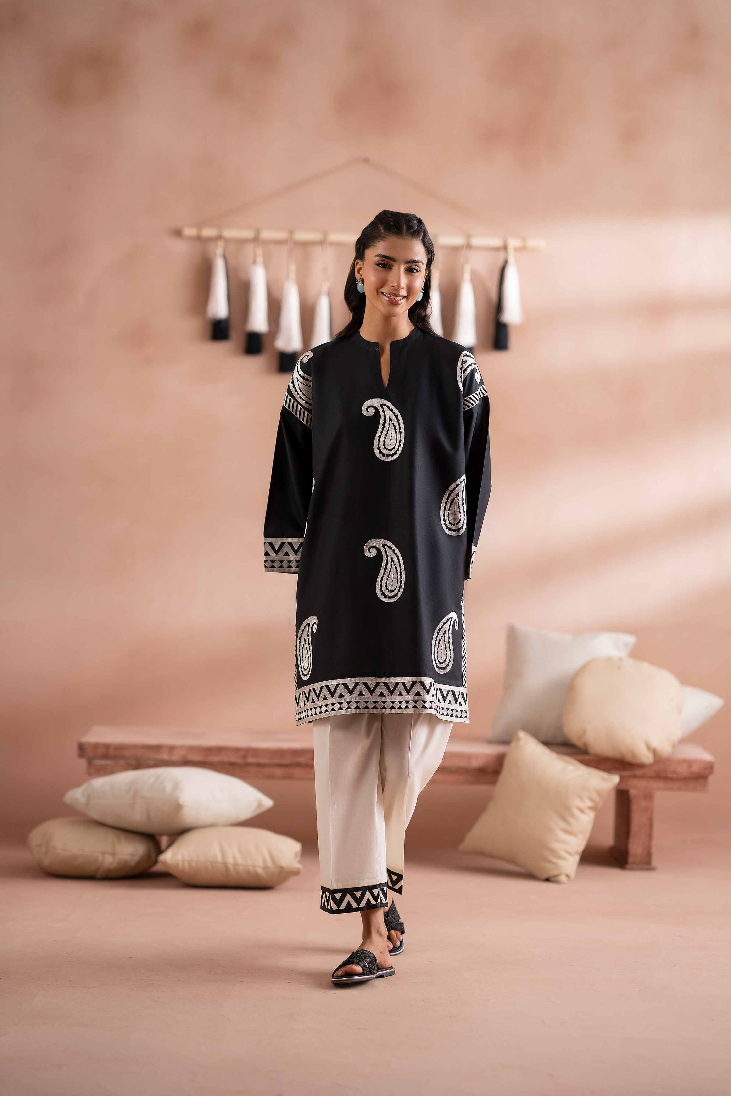 2 Piece - Embroidered Suit - PS25-102 - Image 5