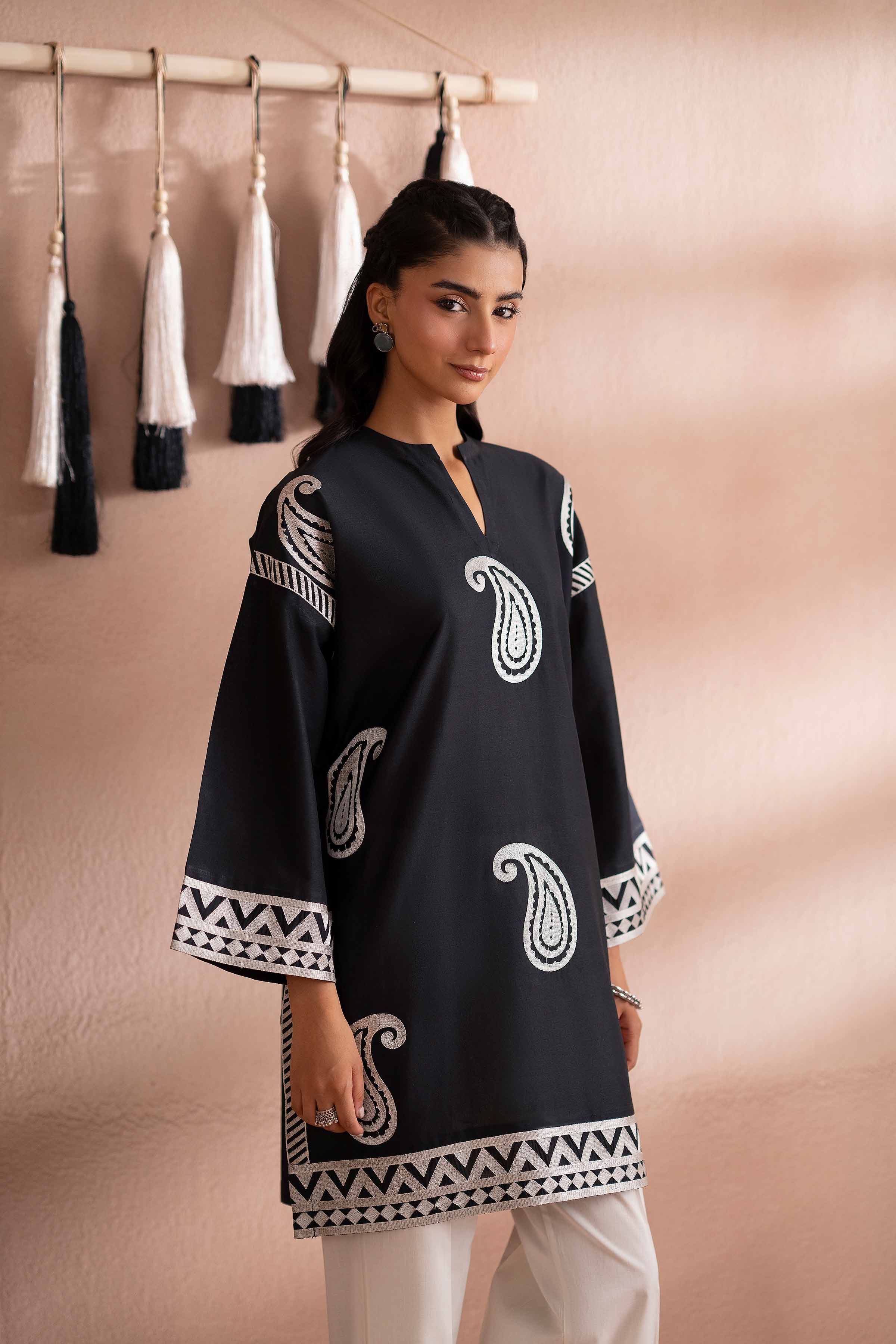 2 Piece - Embroidered Suit - PS25-102 - Image 7