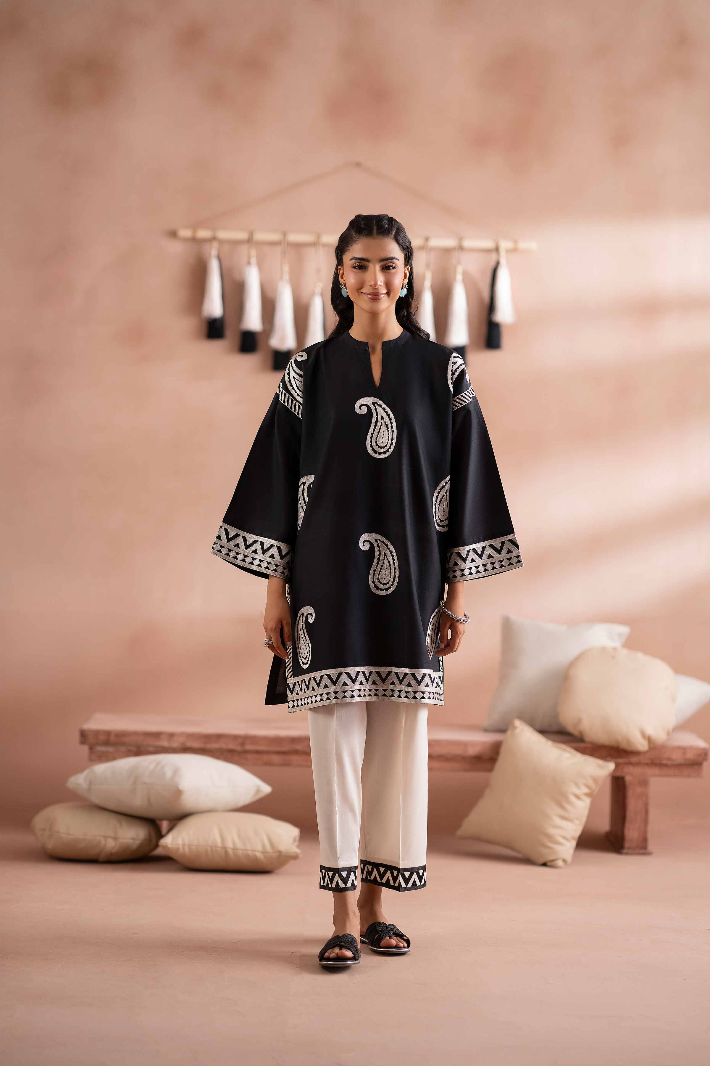 2 Piece - Embroidered Suit - PS25-102 - Image 9