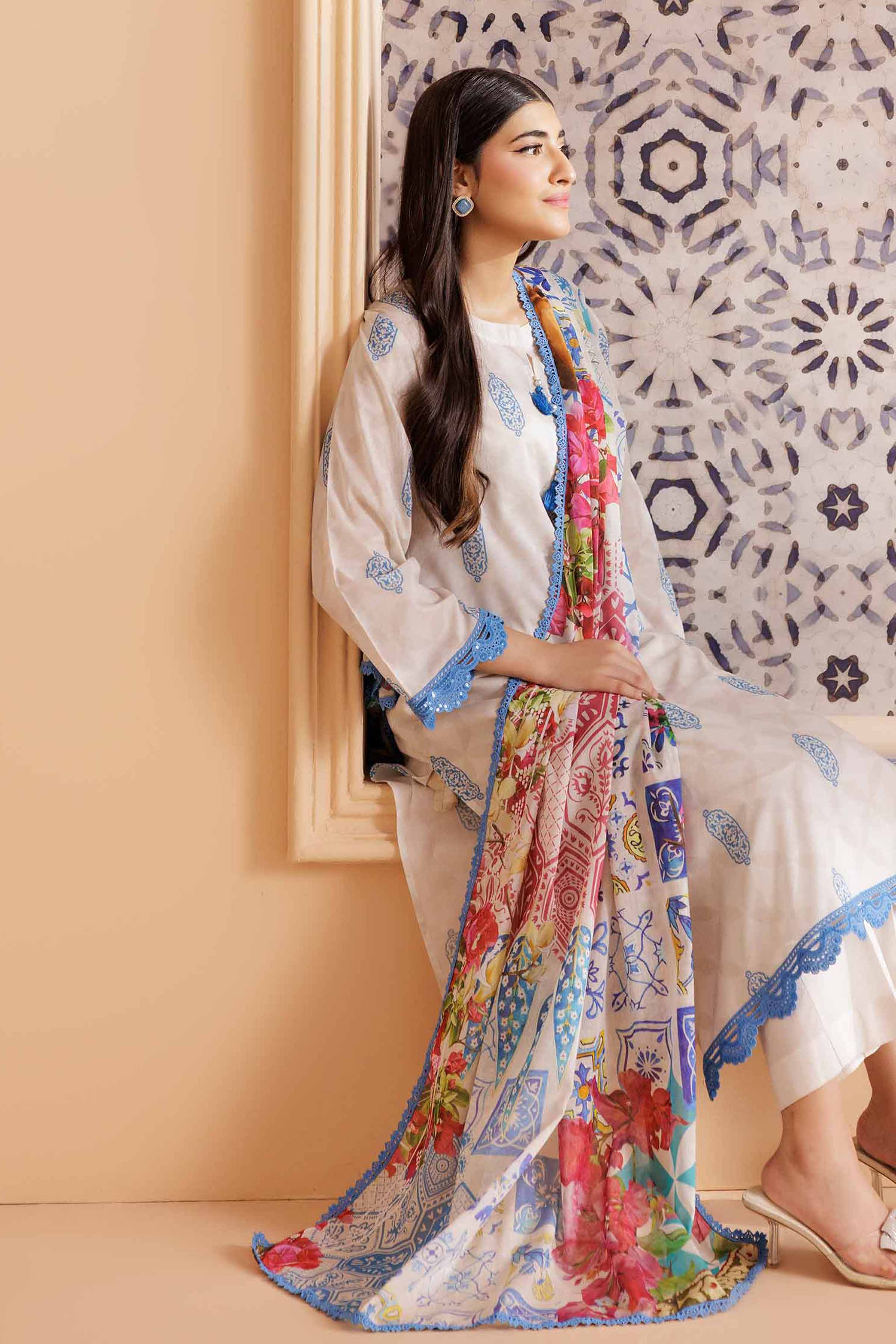 3 Piece - Printed Suit - PS25-117 - Image 3