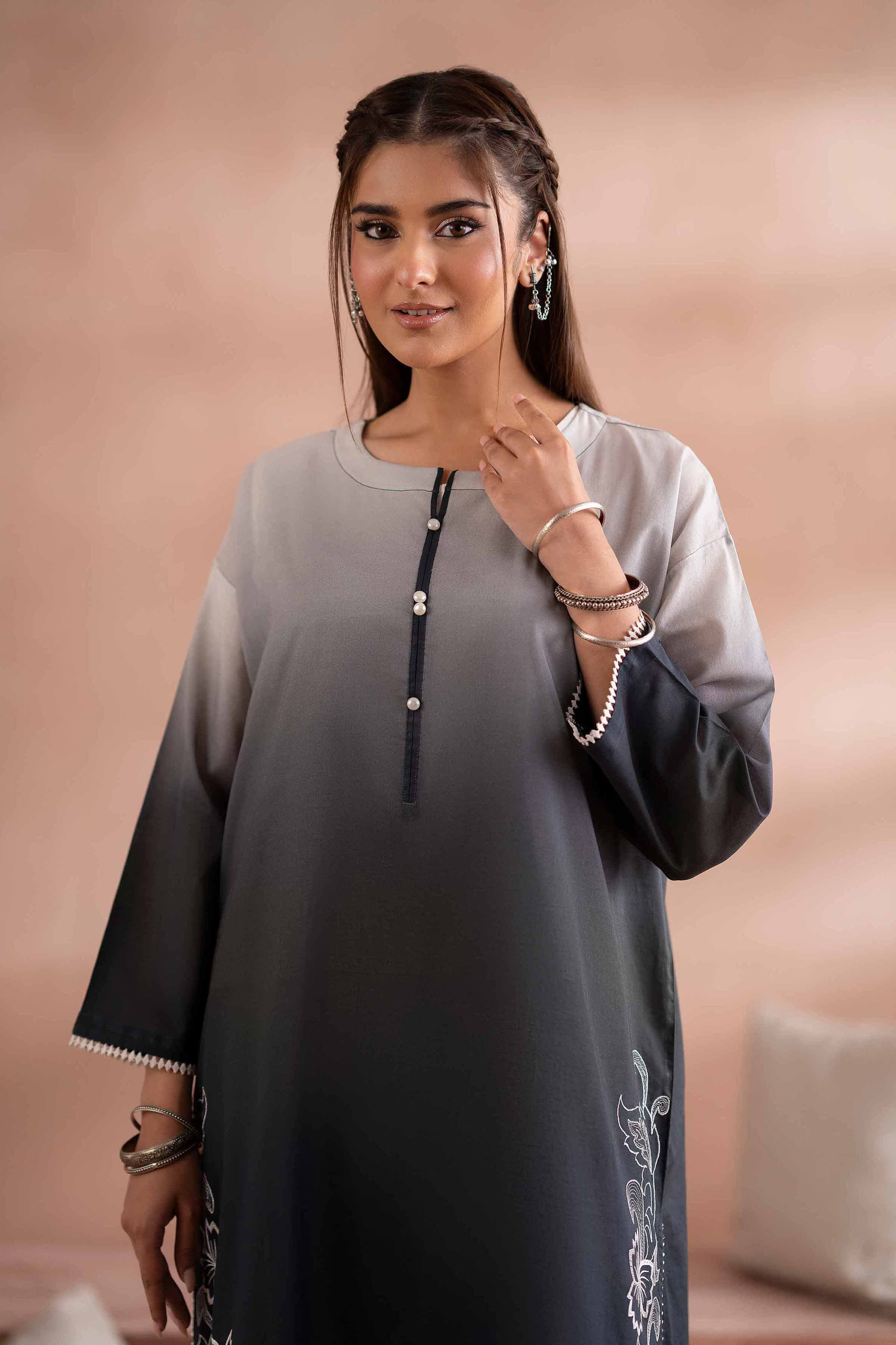 Printed Embroidered Shirt - PS25-153 - Image 2