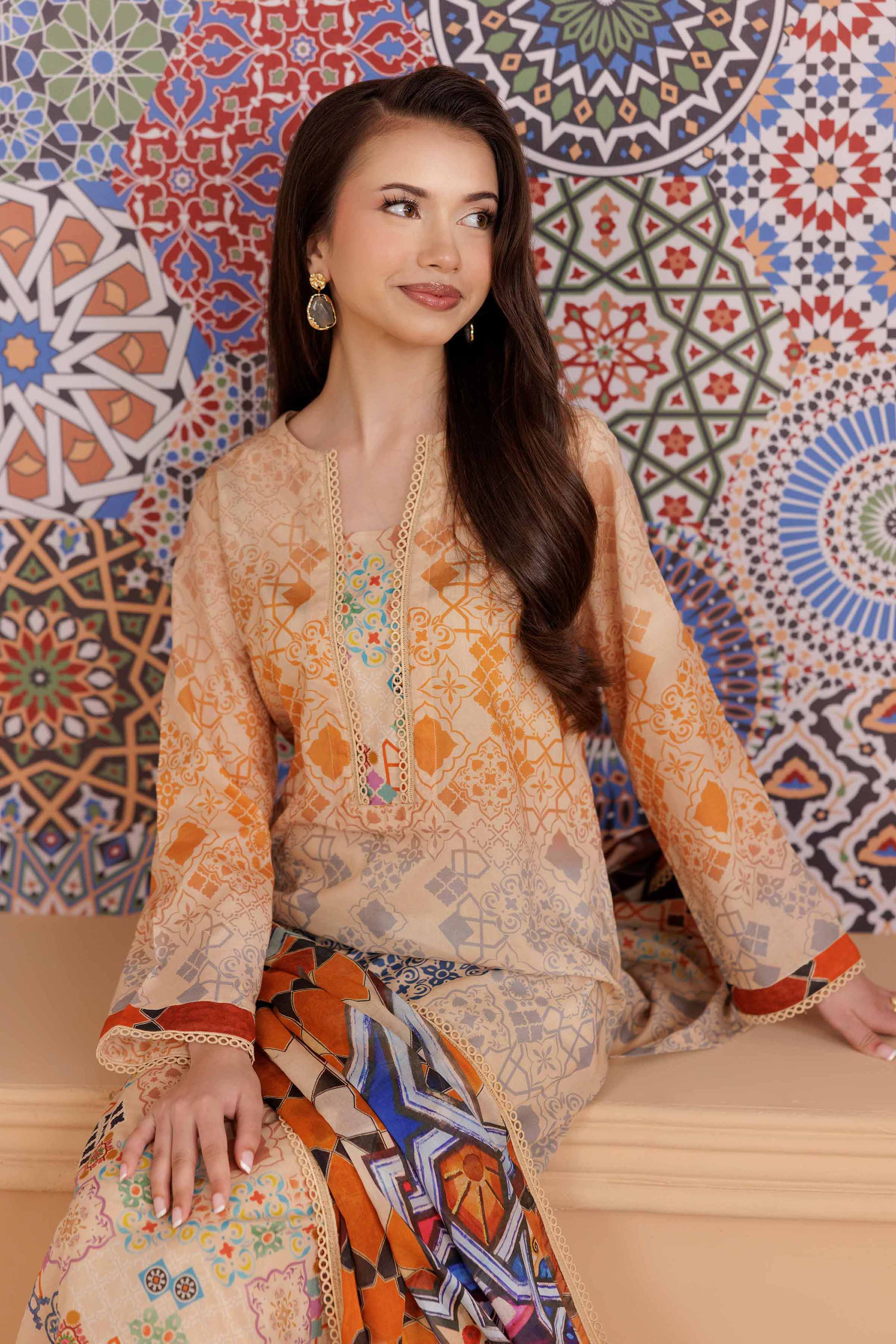 2 Piece - Printed Suit - PS25-157 - Image 2
