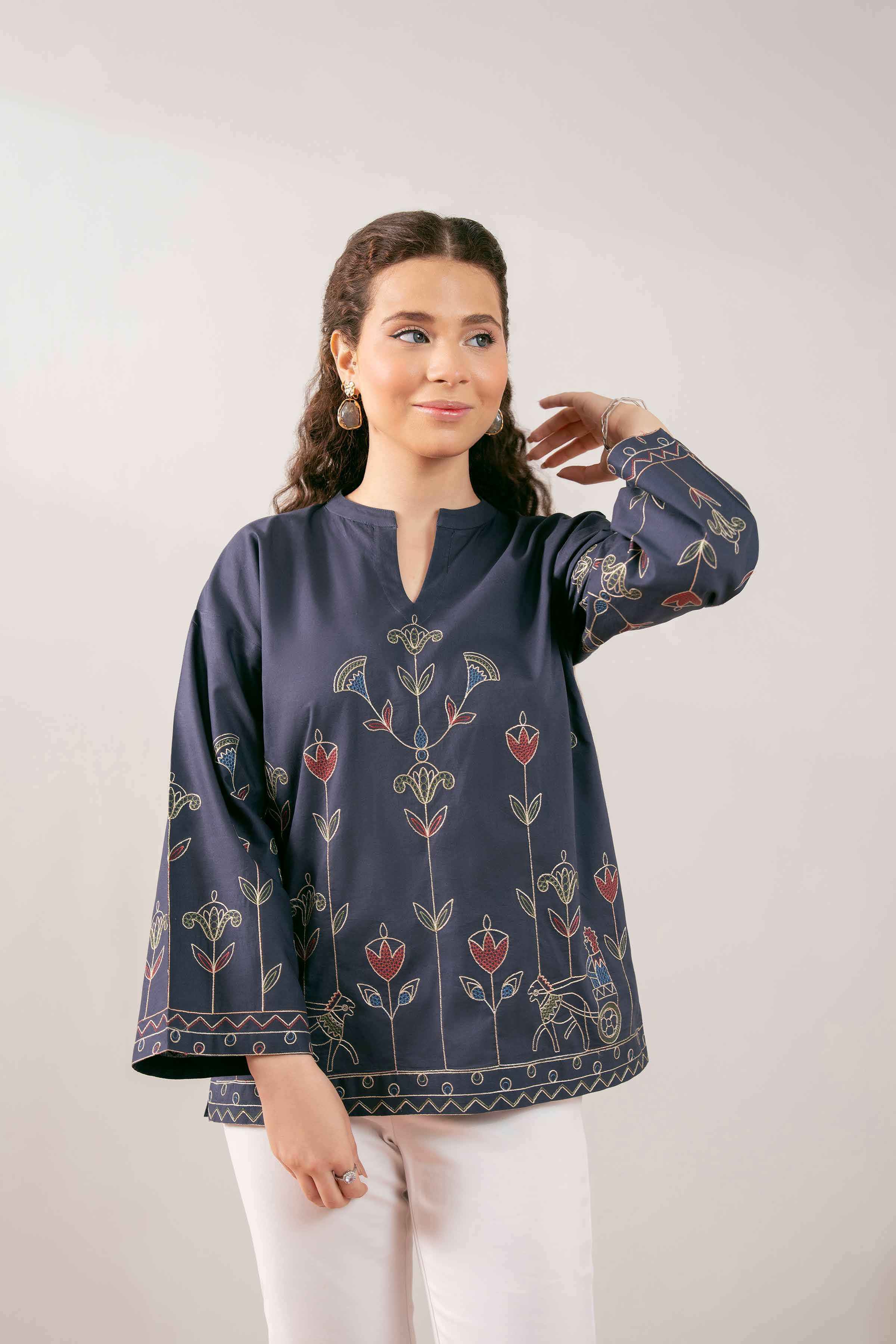 Embroidered Tunic - PS25-183 - Image 8