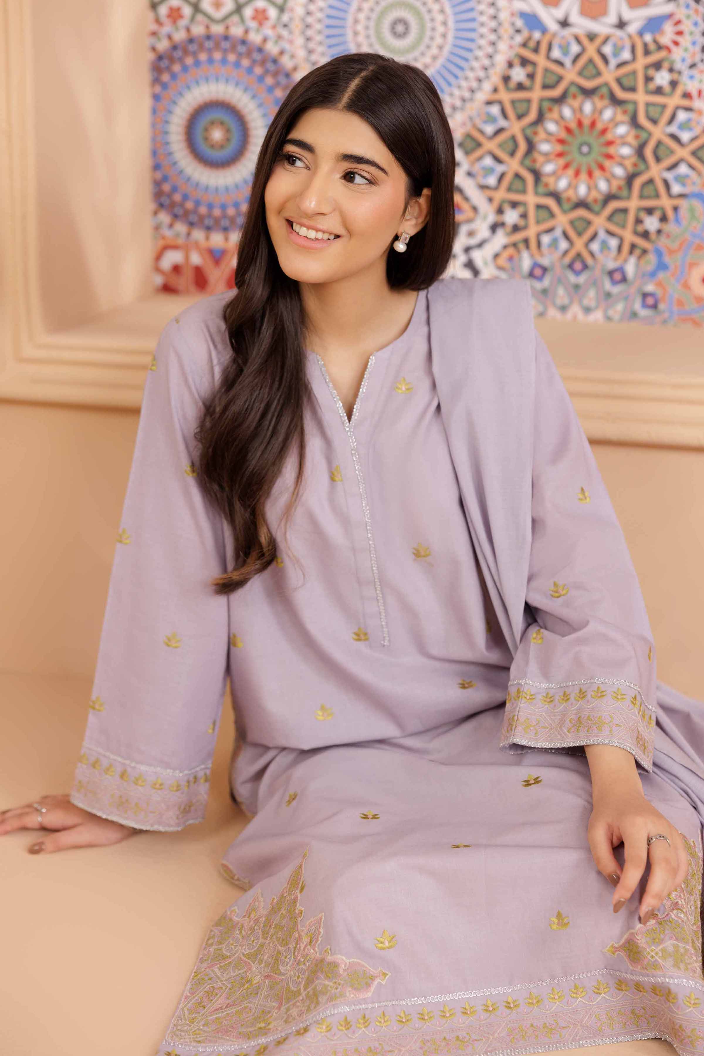 2 Piece - Embroidered Suit - PS25-190 - Image 4