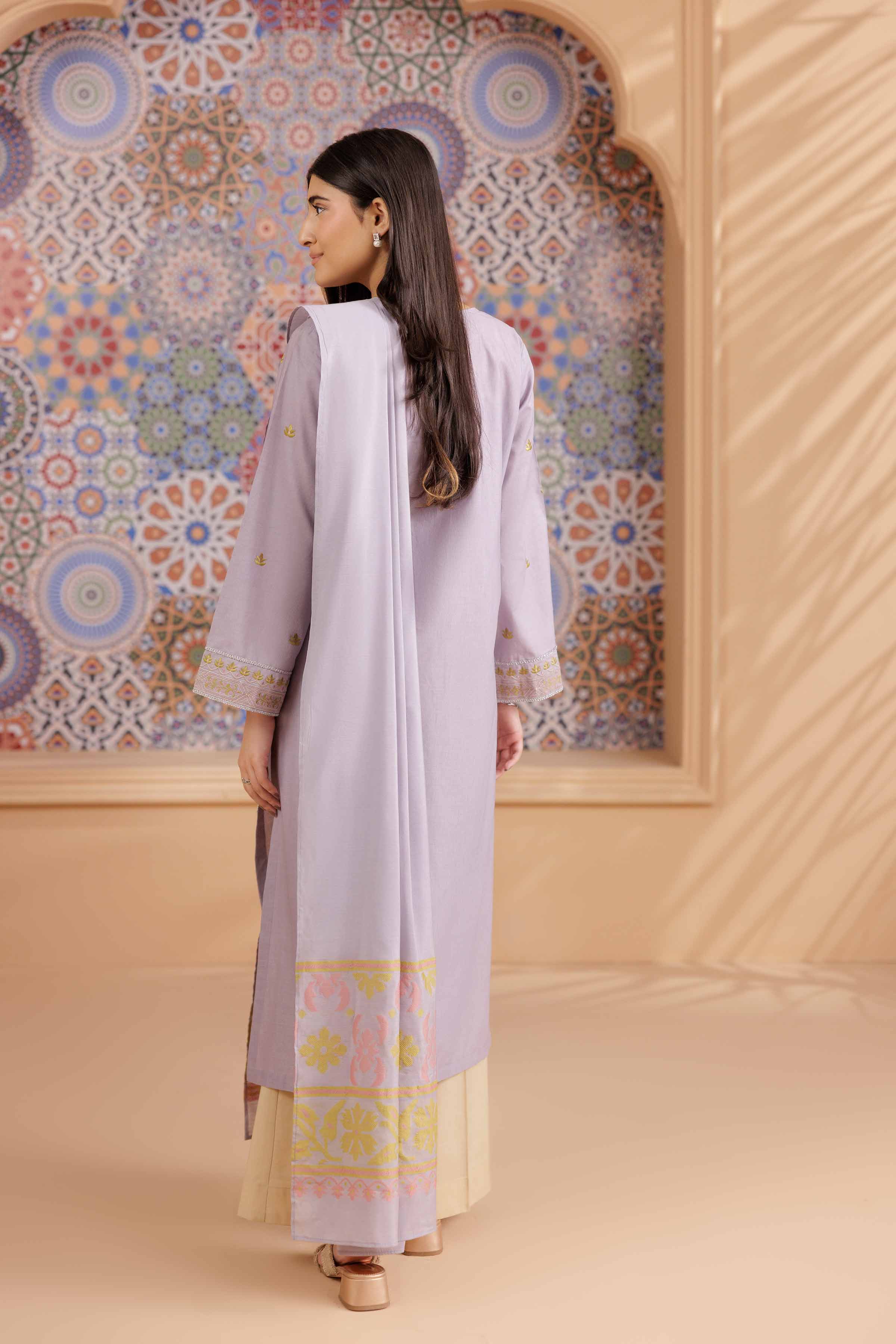 2 Piece - Embroidered Suit - PS25-190 - Image 5