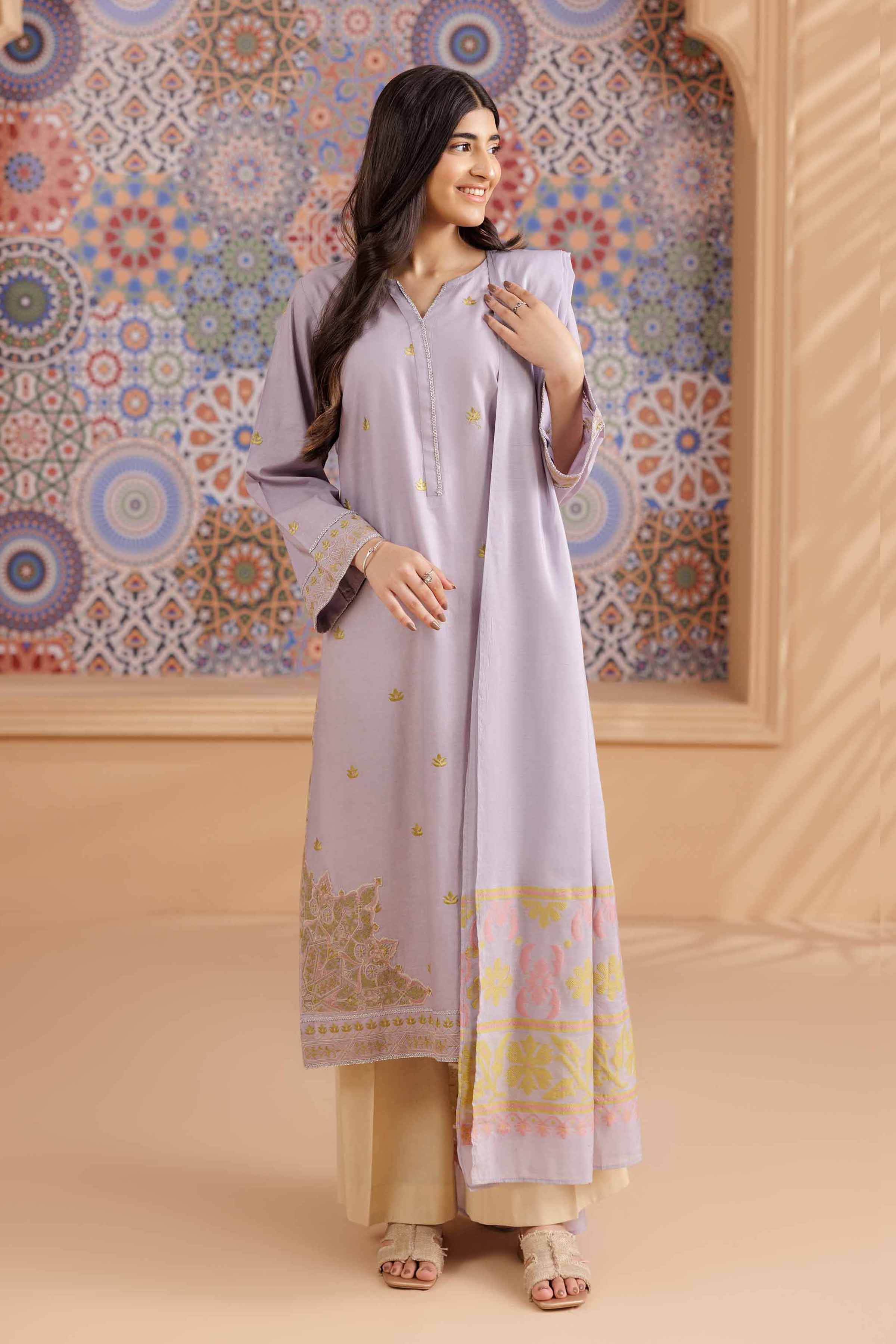 2 Piece - Embroidered Suit - PS25-190 - Image 8