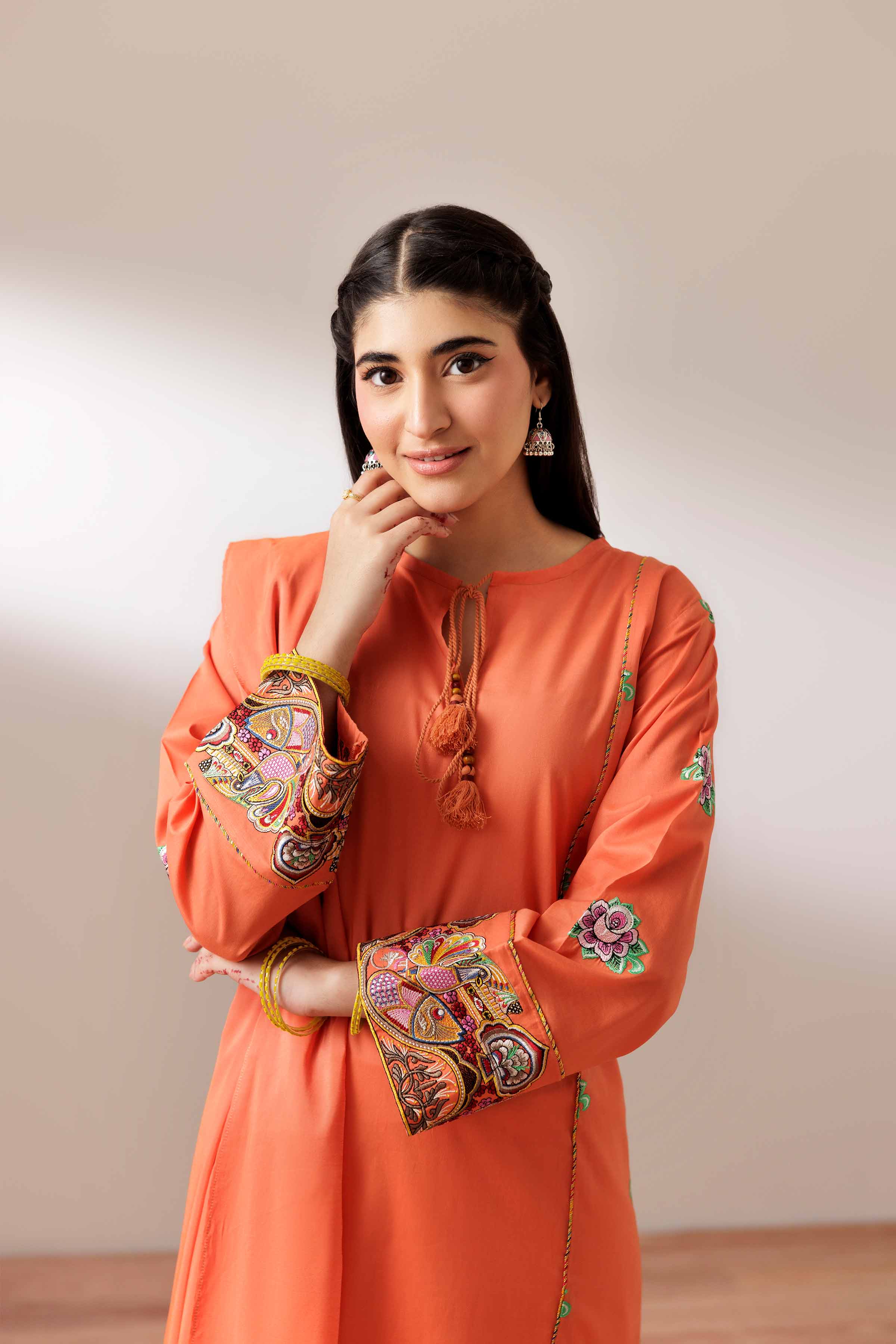 2 Piece - Embroidered Suit - PS25-199 - Image 10