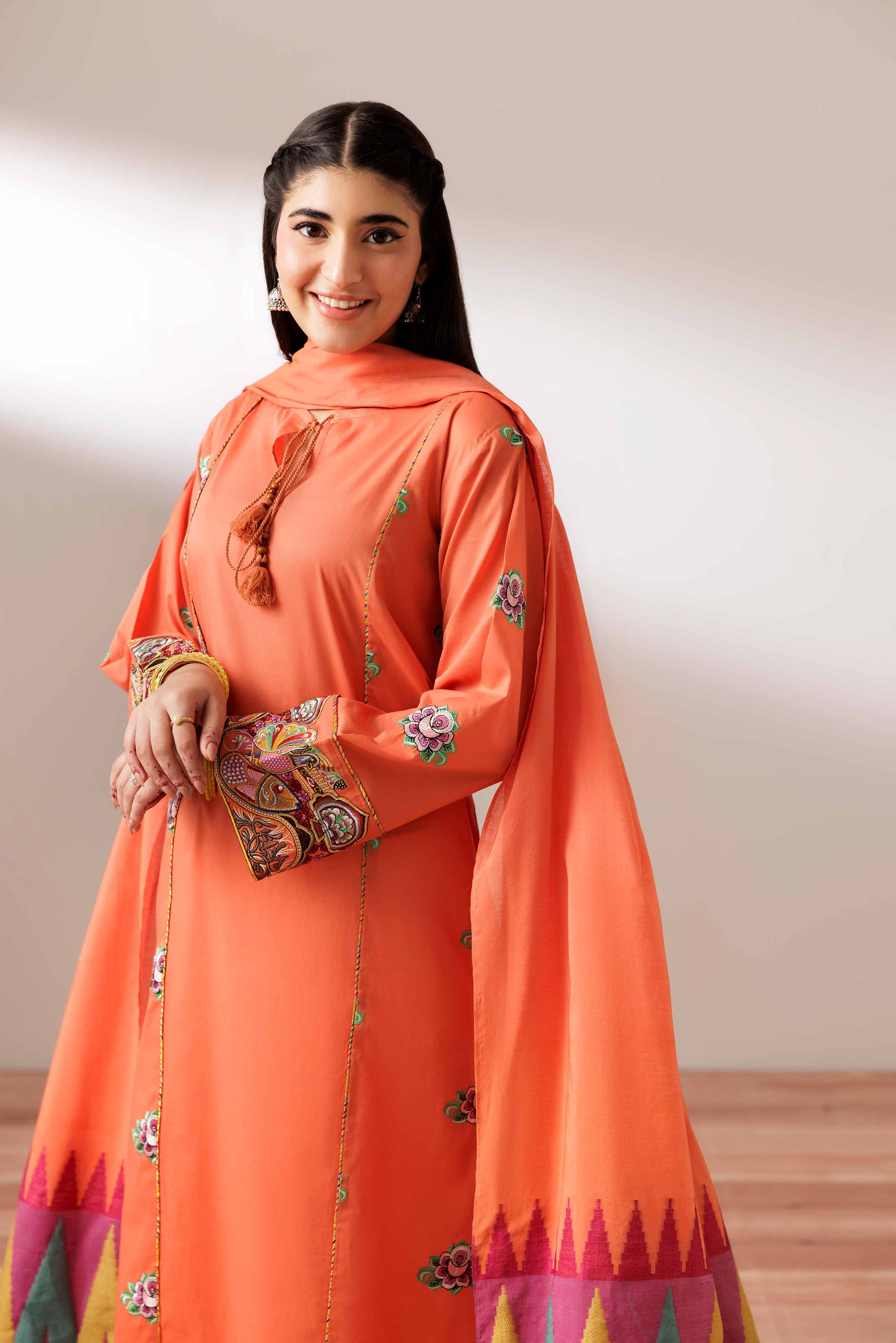 2 Piece - Embroidered Suit - PS25-199 - Image 11