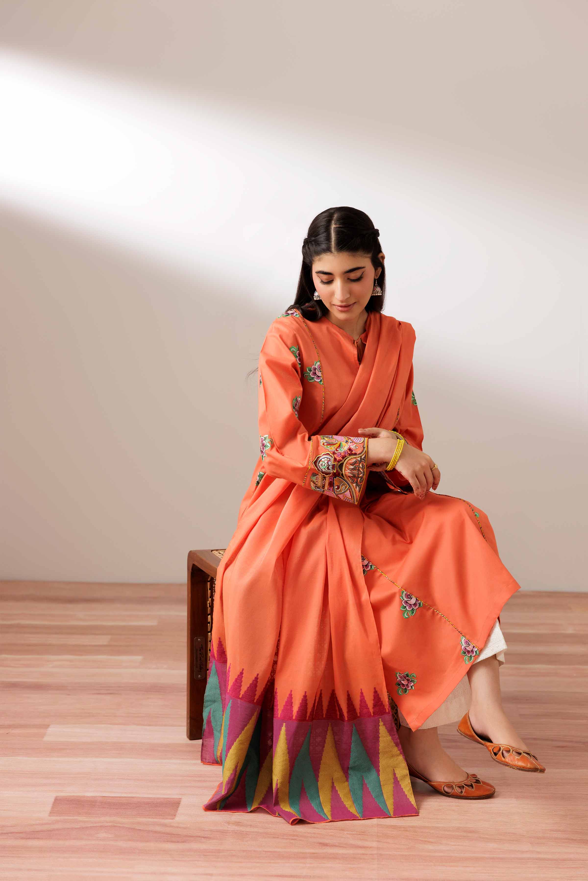 2 Piece - Embroidered Suit - PS25-199 - Image 12