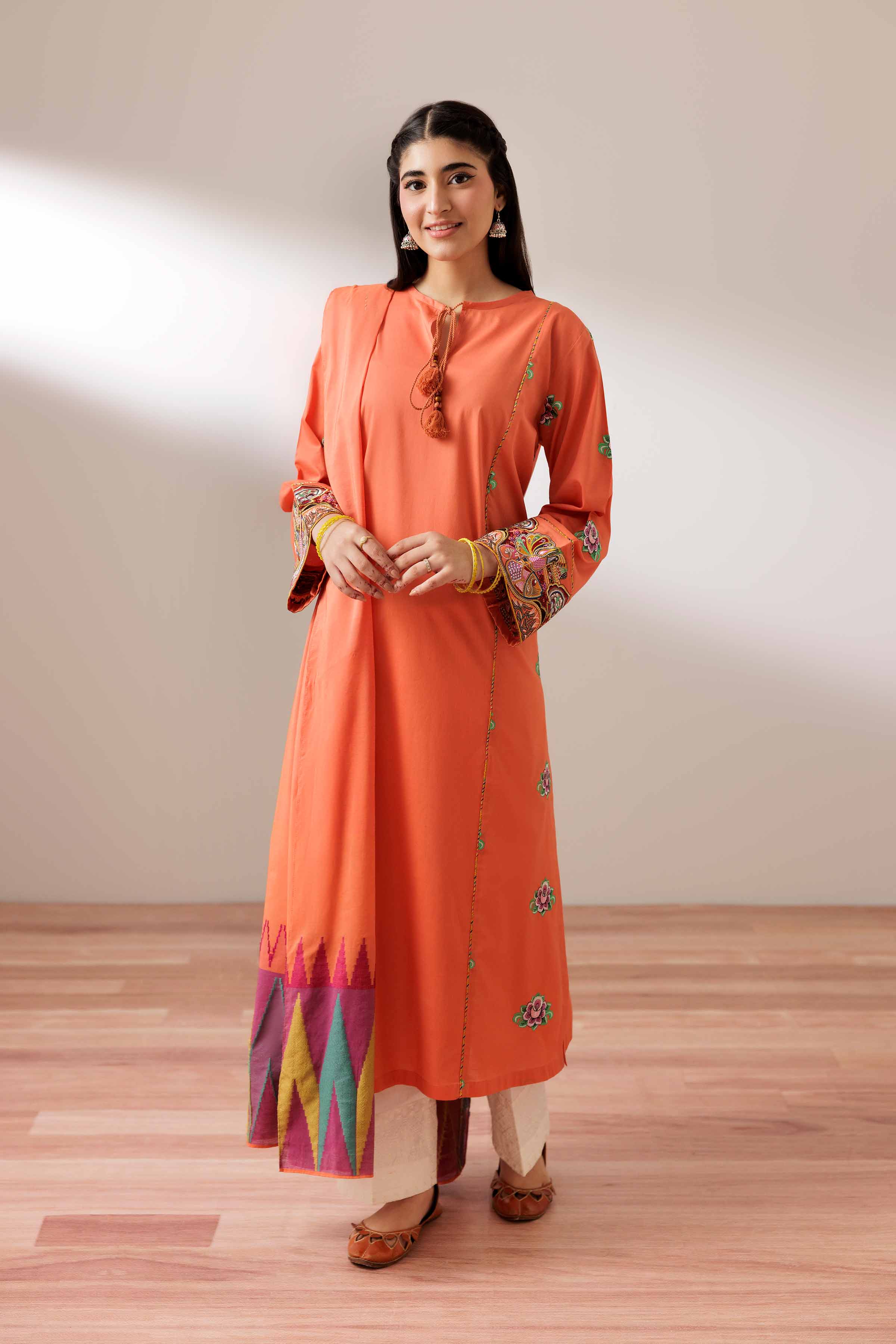 2 Piece - Embroidered Suit - PS25-199 - Image 2