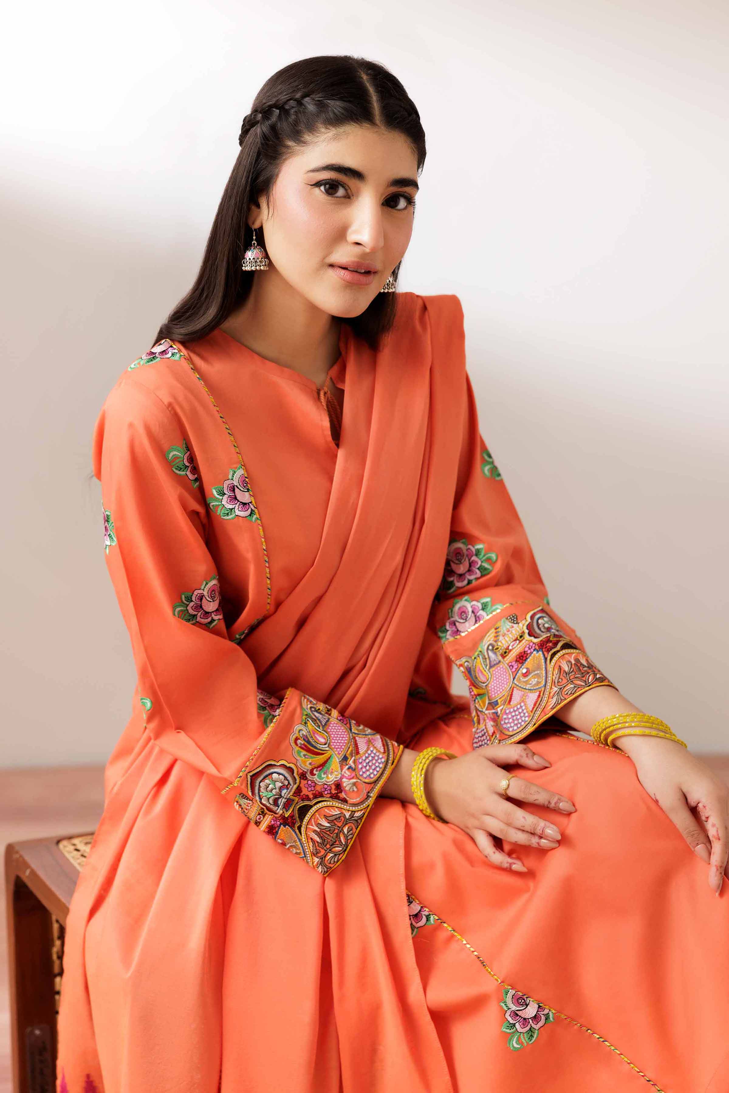 2 Piece - Embroidered Suit - PS25-199 - Image 3