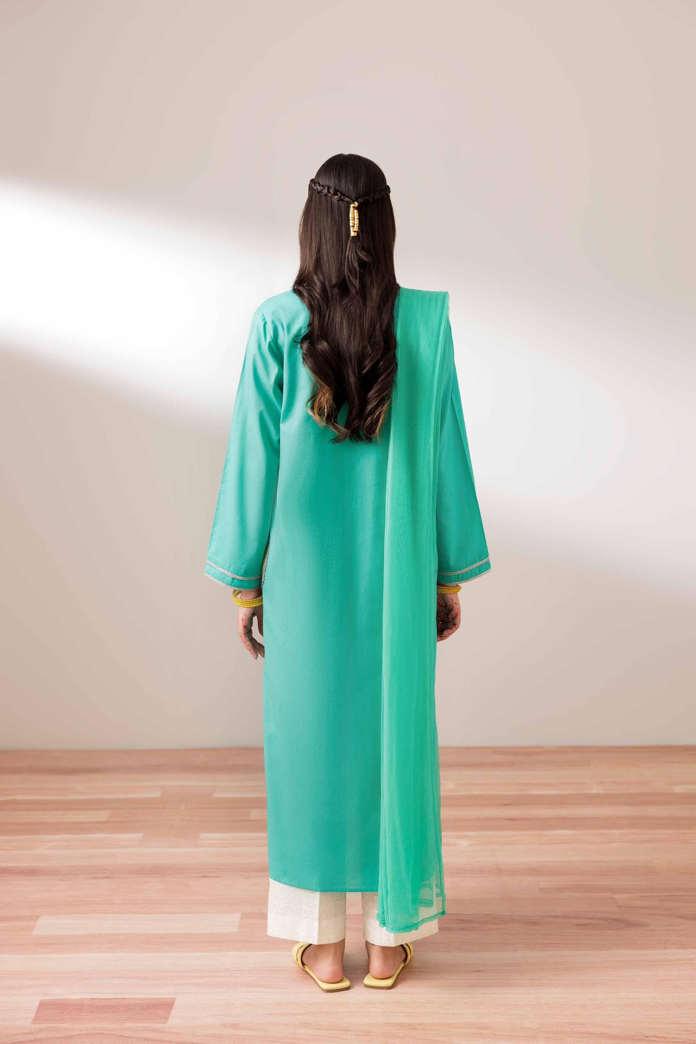 2 Piece - Embroidered Suit - PS25-203 - Image 7