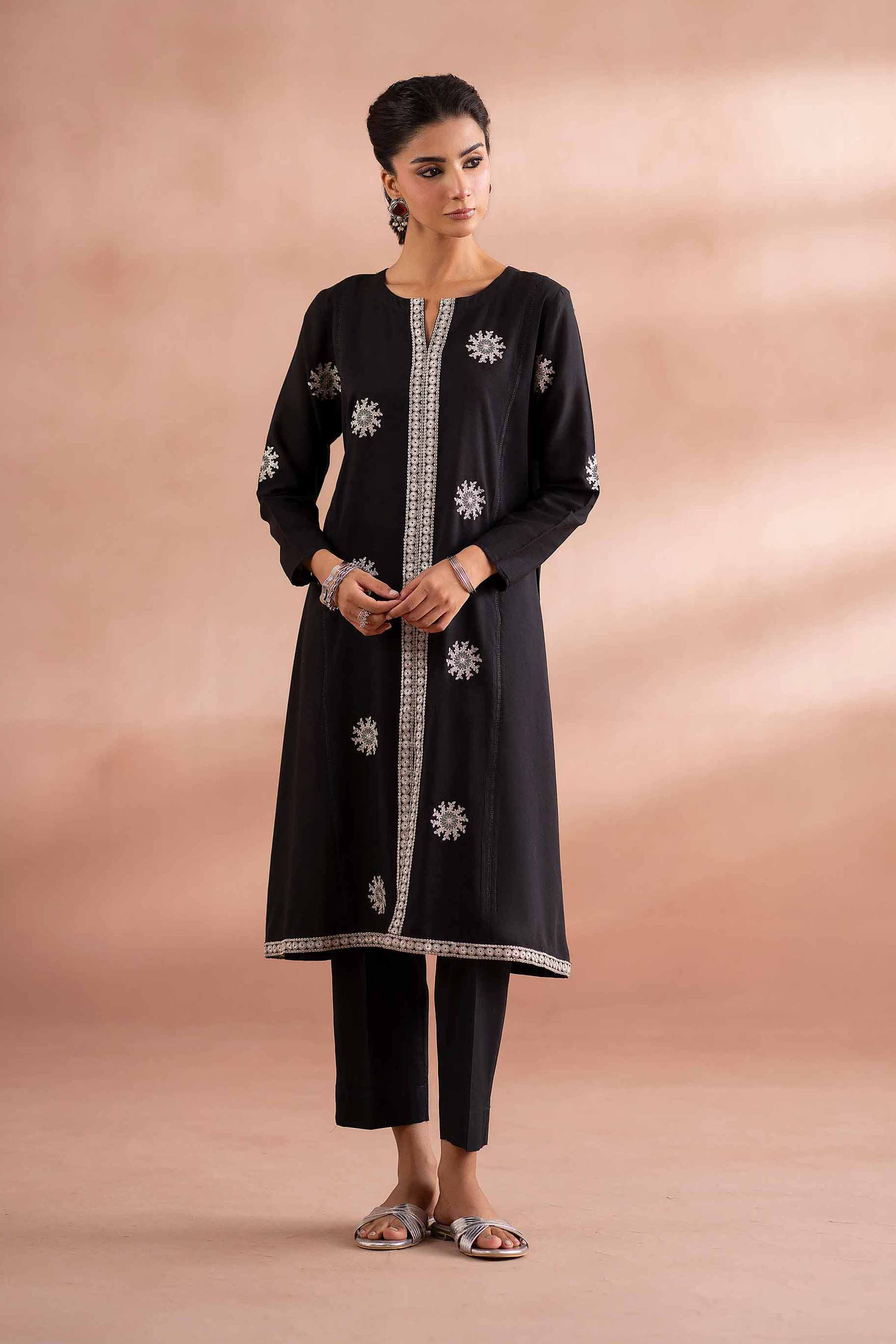 2 Piece - Embroidered Suit - PS25-206 - Image 2