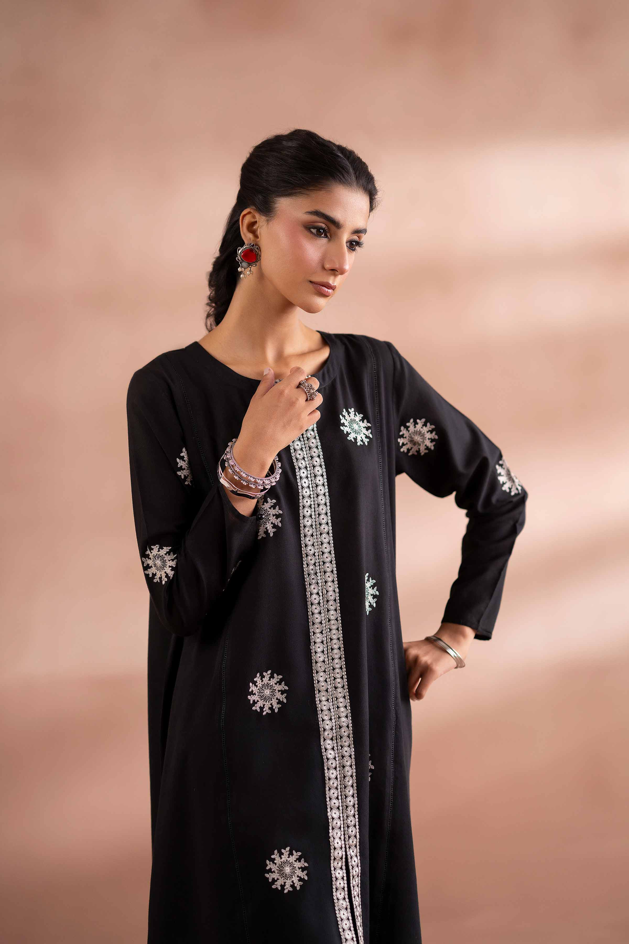 2 Piece - Embroidered Suit - PS25-206 - Image 5