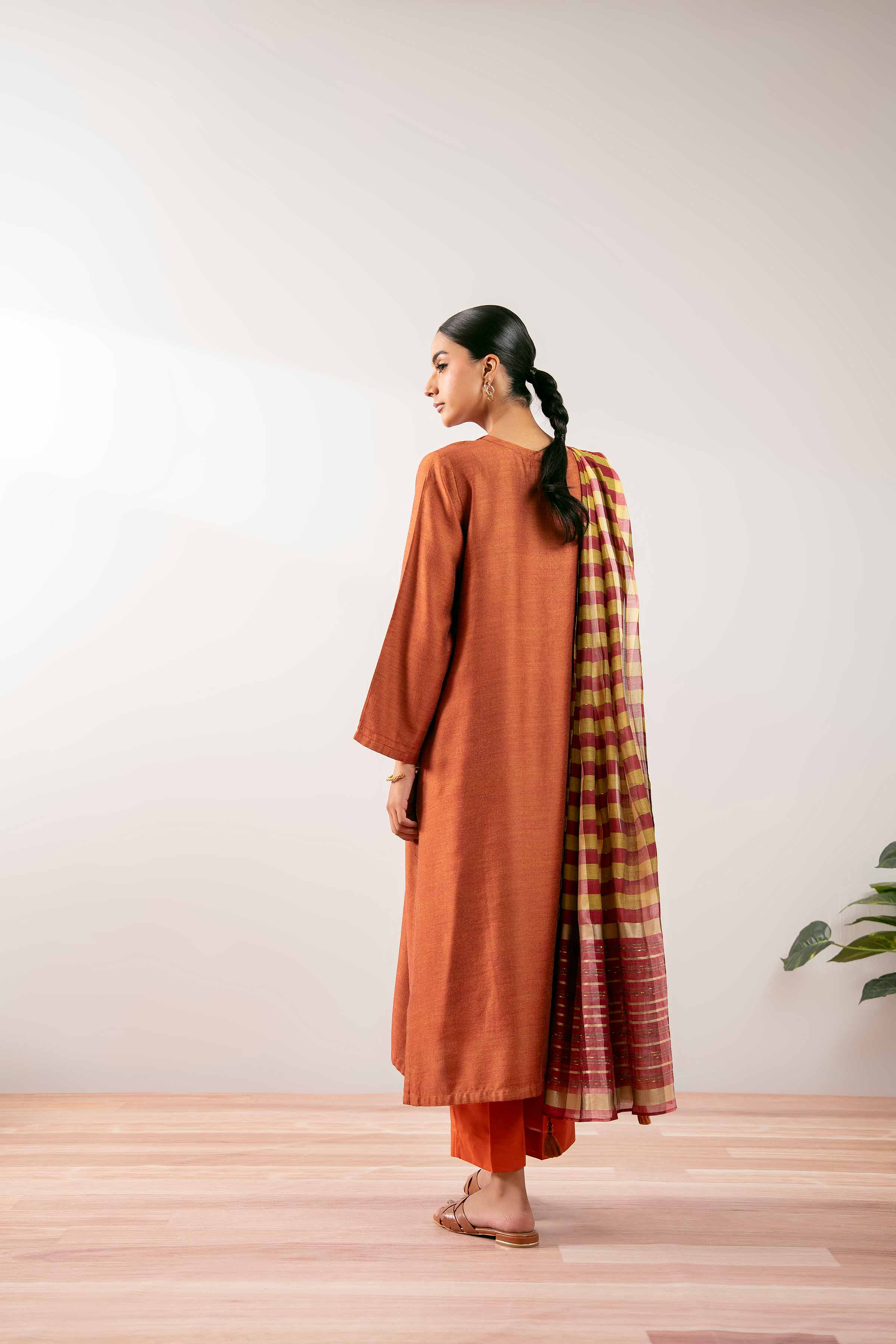 3 Piece - Embroidered Suit - PS25-212 - Image 3