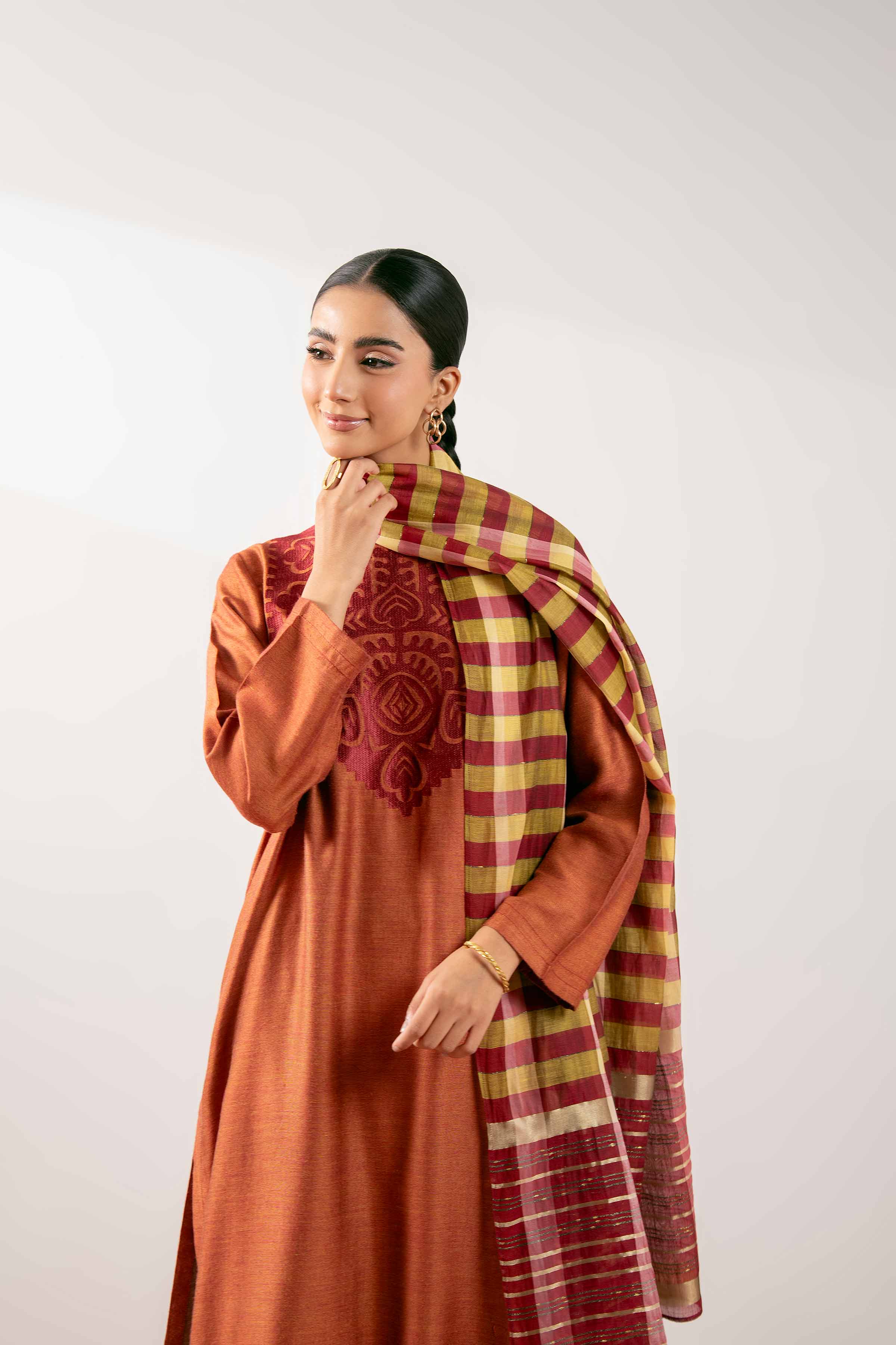 3 Piece - Embroidered Suit - PS25-212 - Image 6