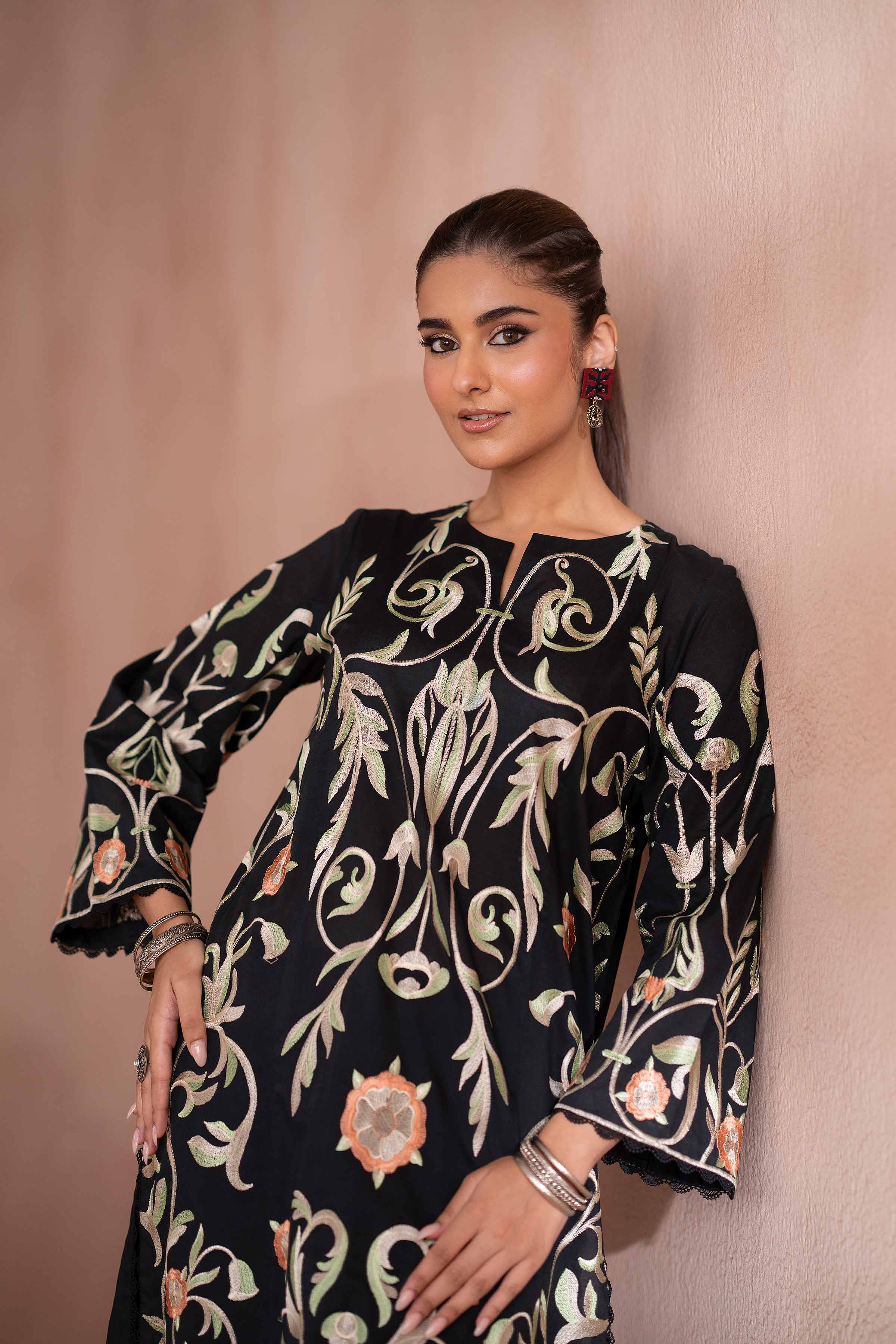 2 Piece - Embroidered Suit - PS25-213 - Image 3