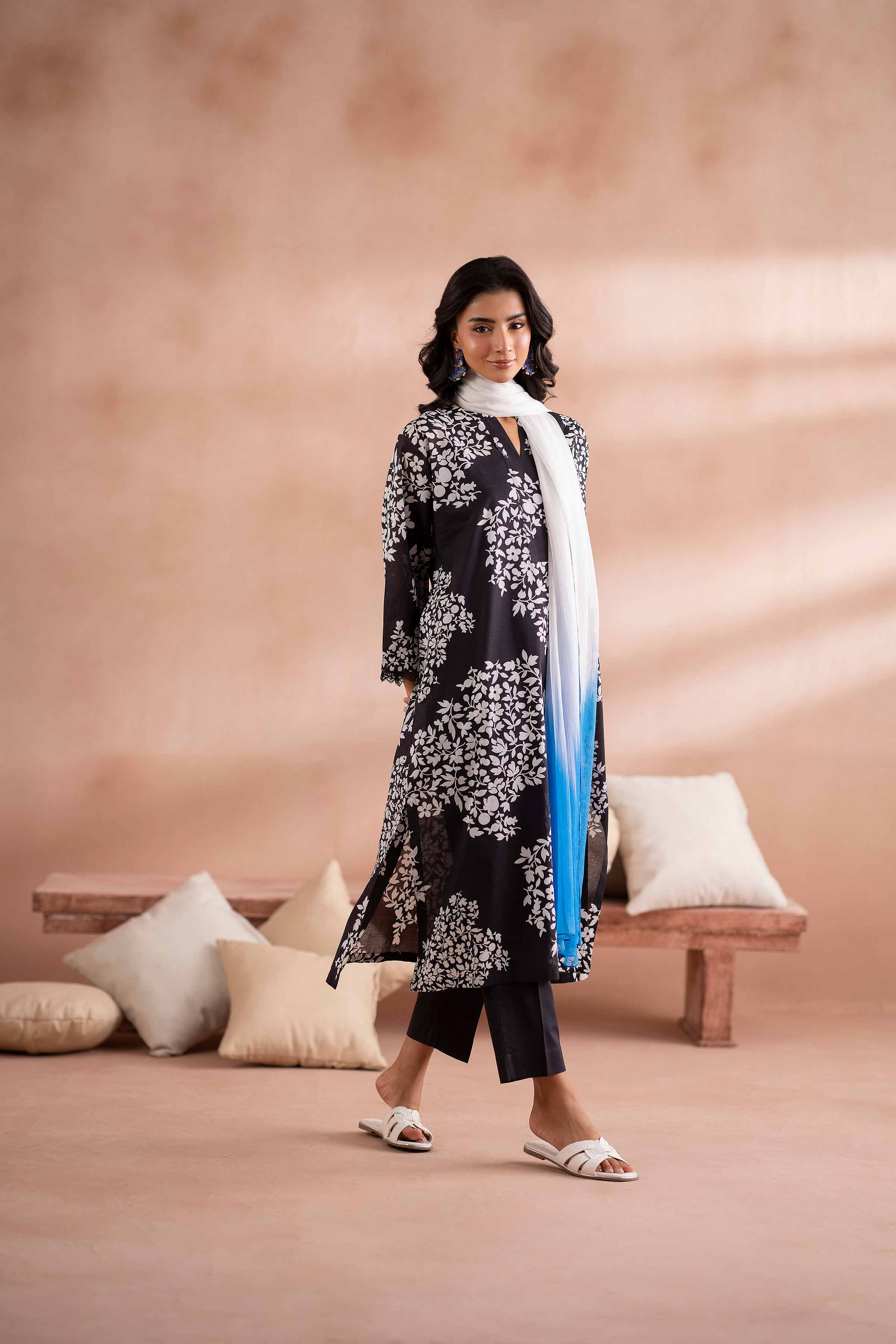 3 Piece - Printed Suit - PS25-251 - Image 3