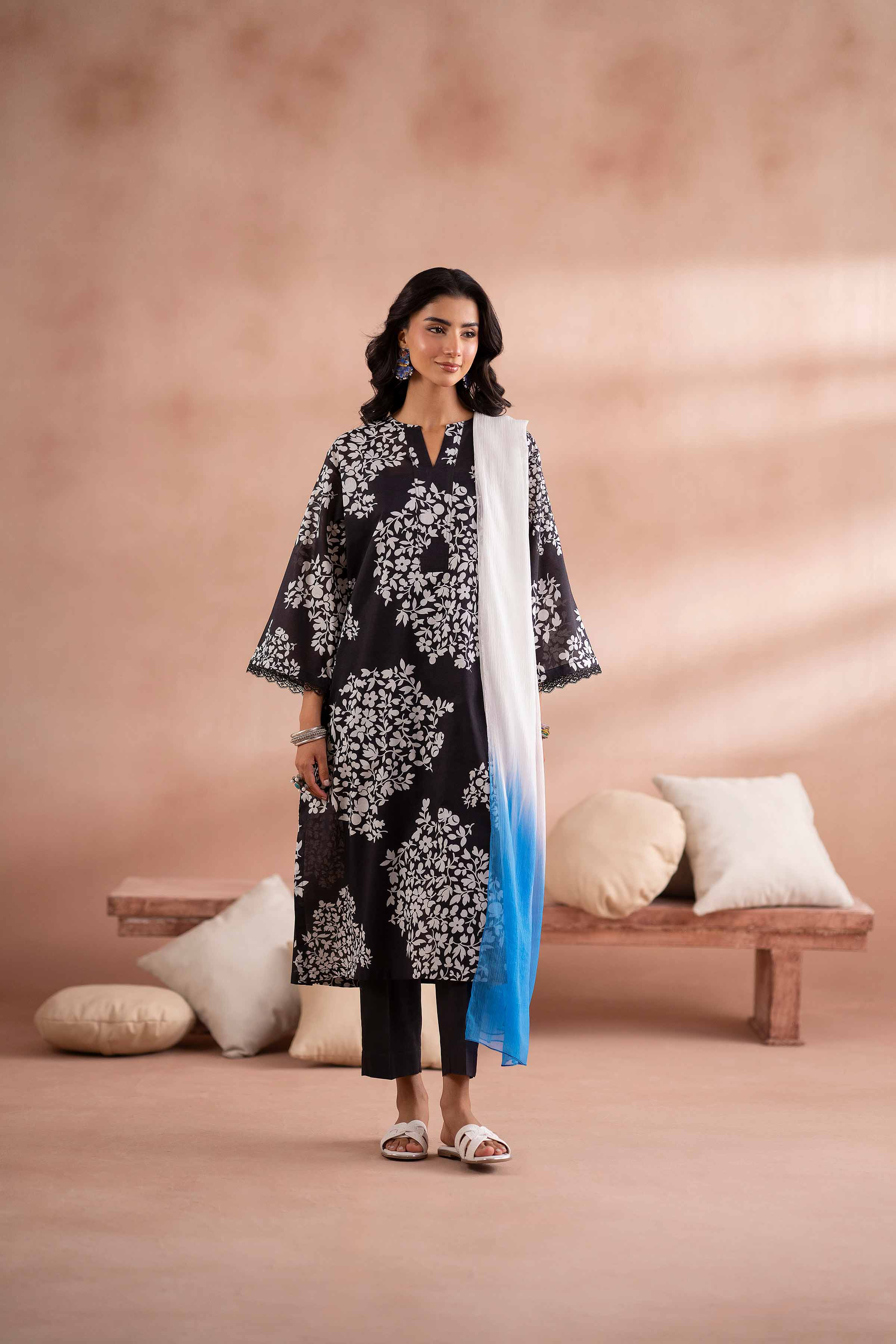 3 Piece - Printed Suit - PS25-251 - Image 4