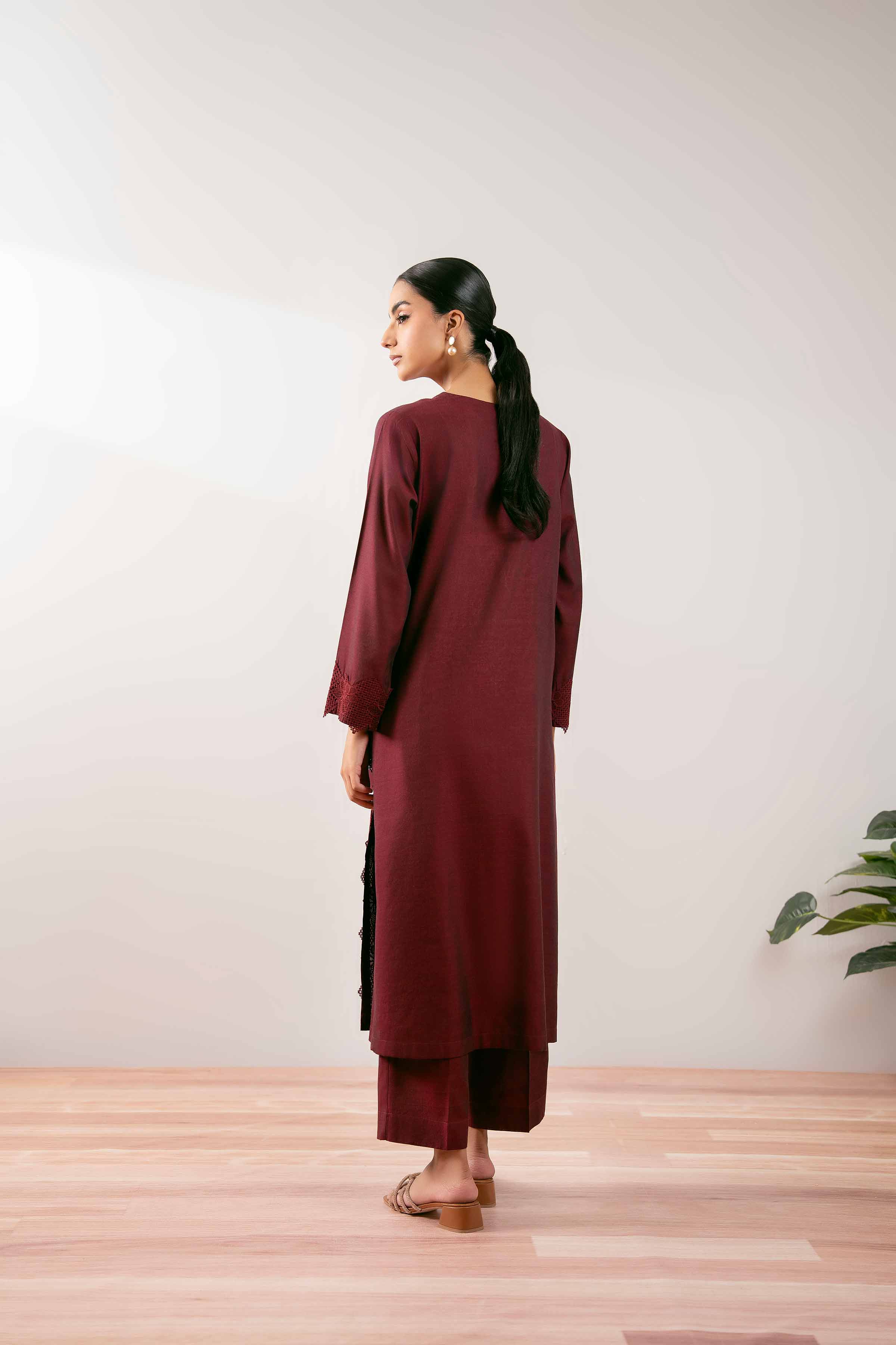 2 Piece - Embroidered Suit - PS25-254 - Image 3