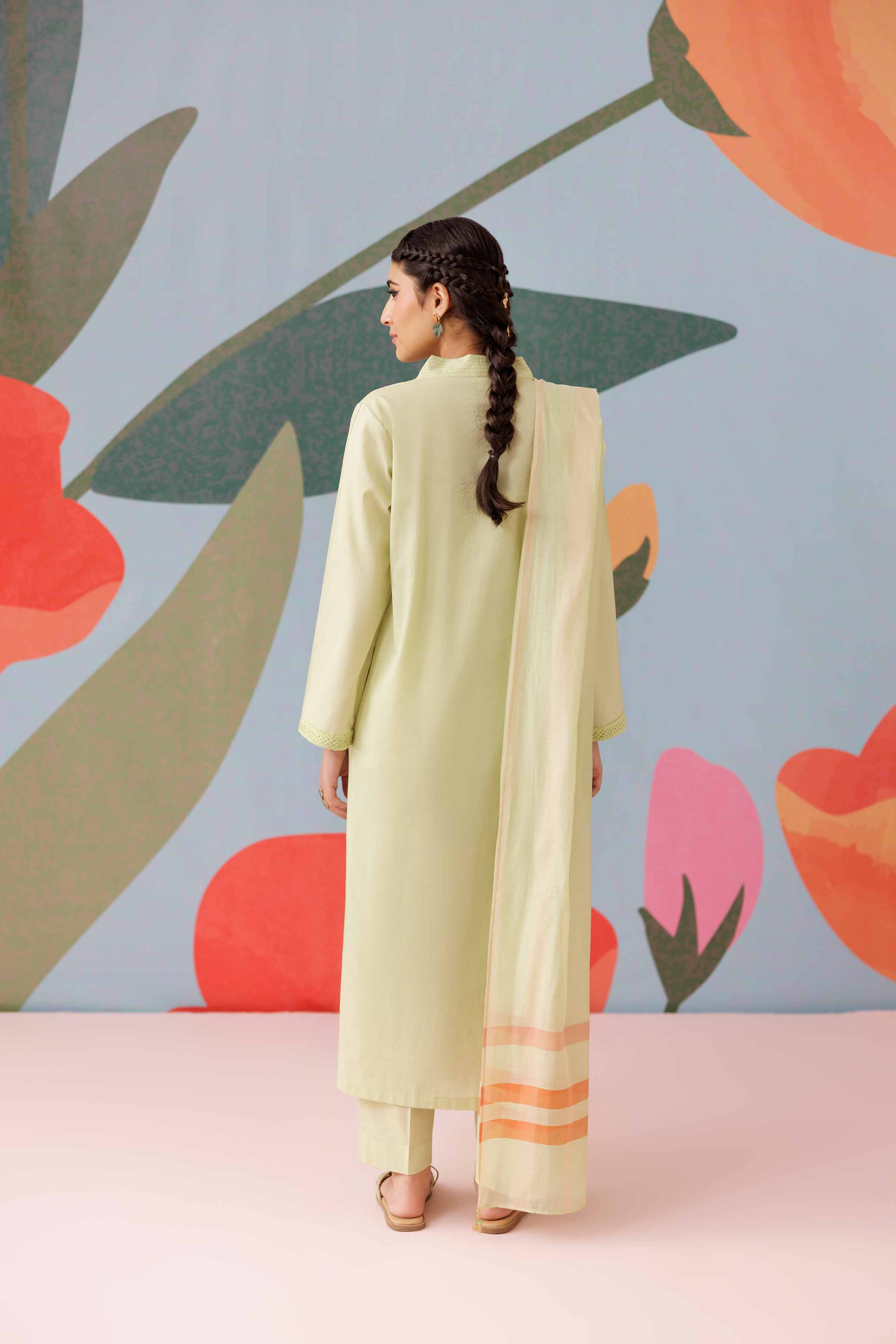 3 Piece - Embroidered Suit - PS25-259 - Image 10
