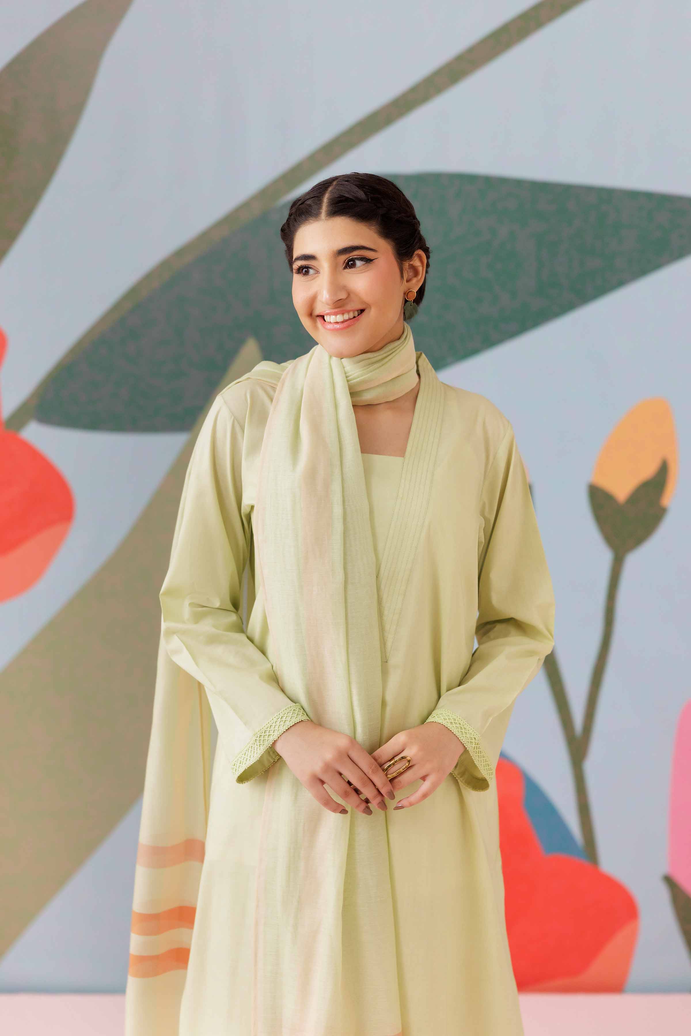 3 Piece - Embroidered Suit - PS25-259 - Image 12