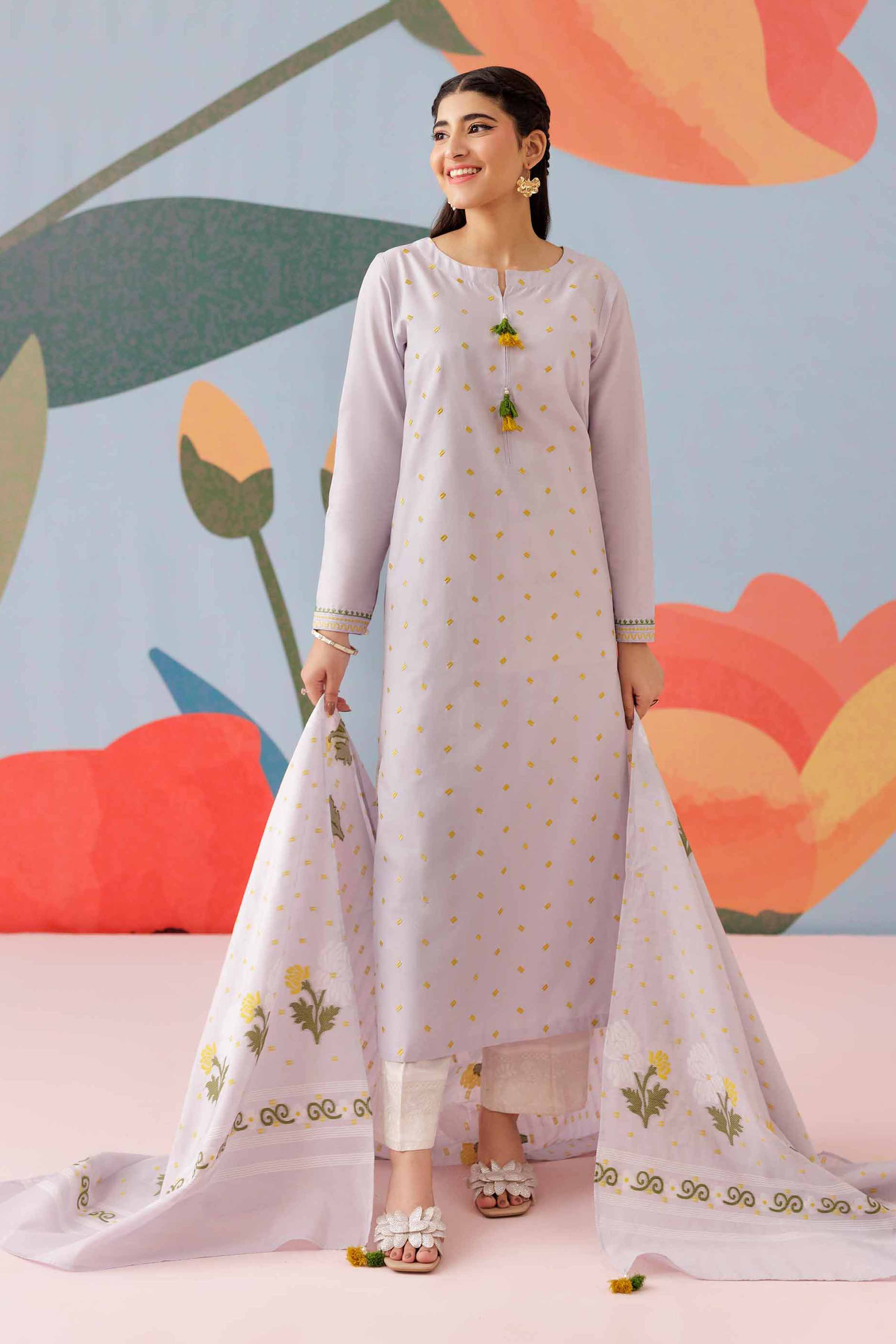 2 Piece - Embroidered Suit - PS25-262 - Image 2