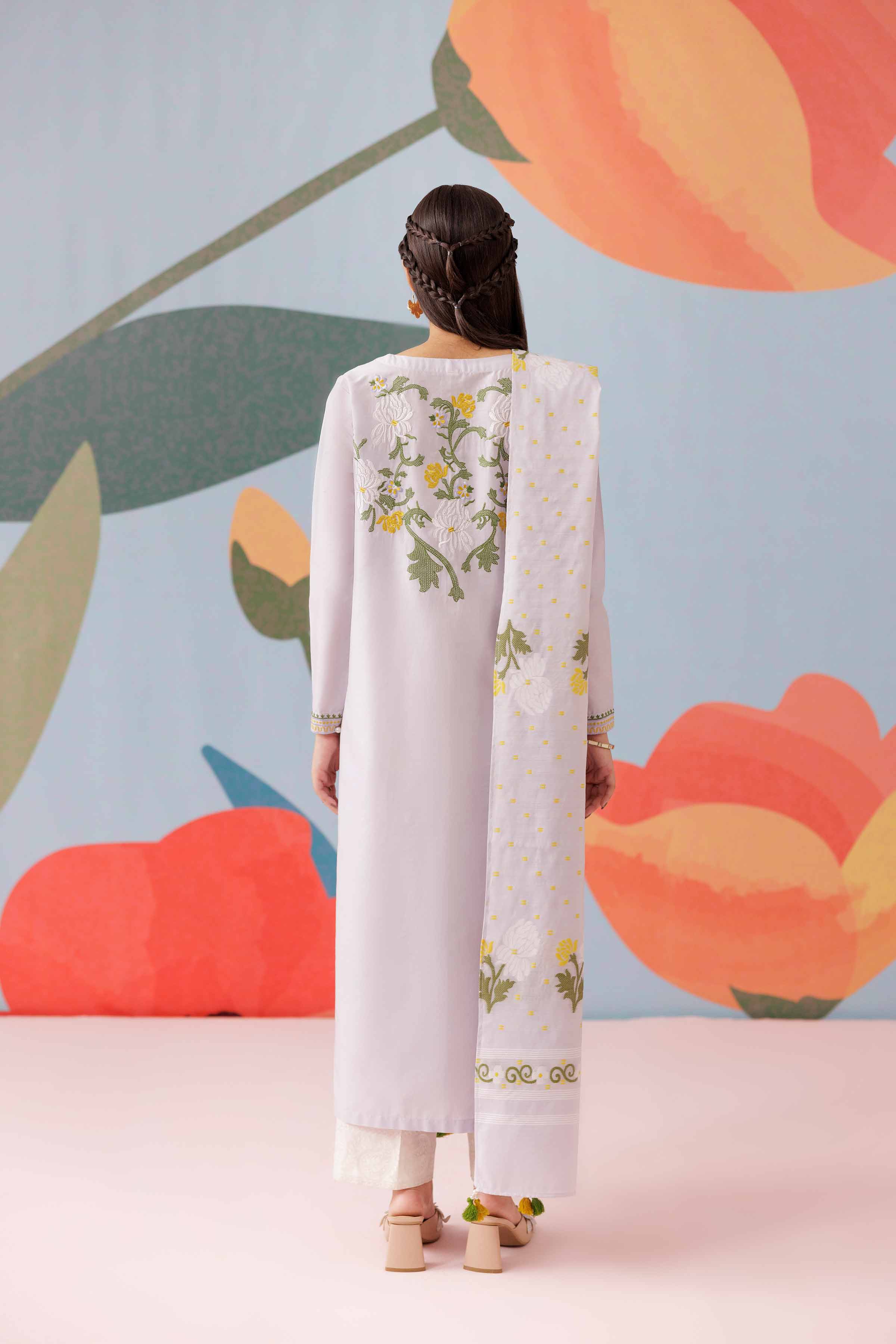 2 Piece - Embroidered Suit - PS25-262 - Image 3