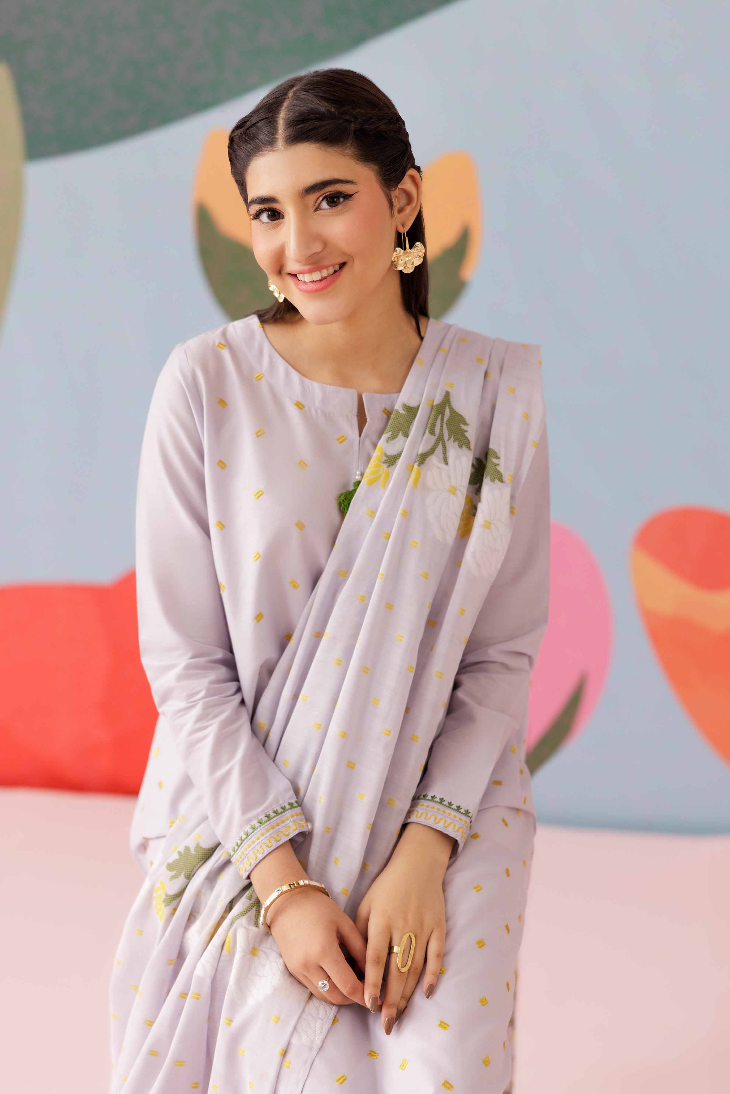 2 Piece - Embroidered Suit - PS25-262 - Image 4