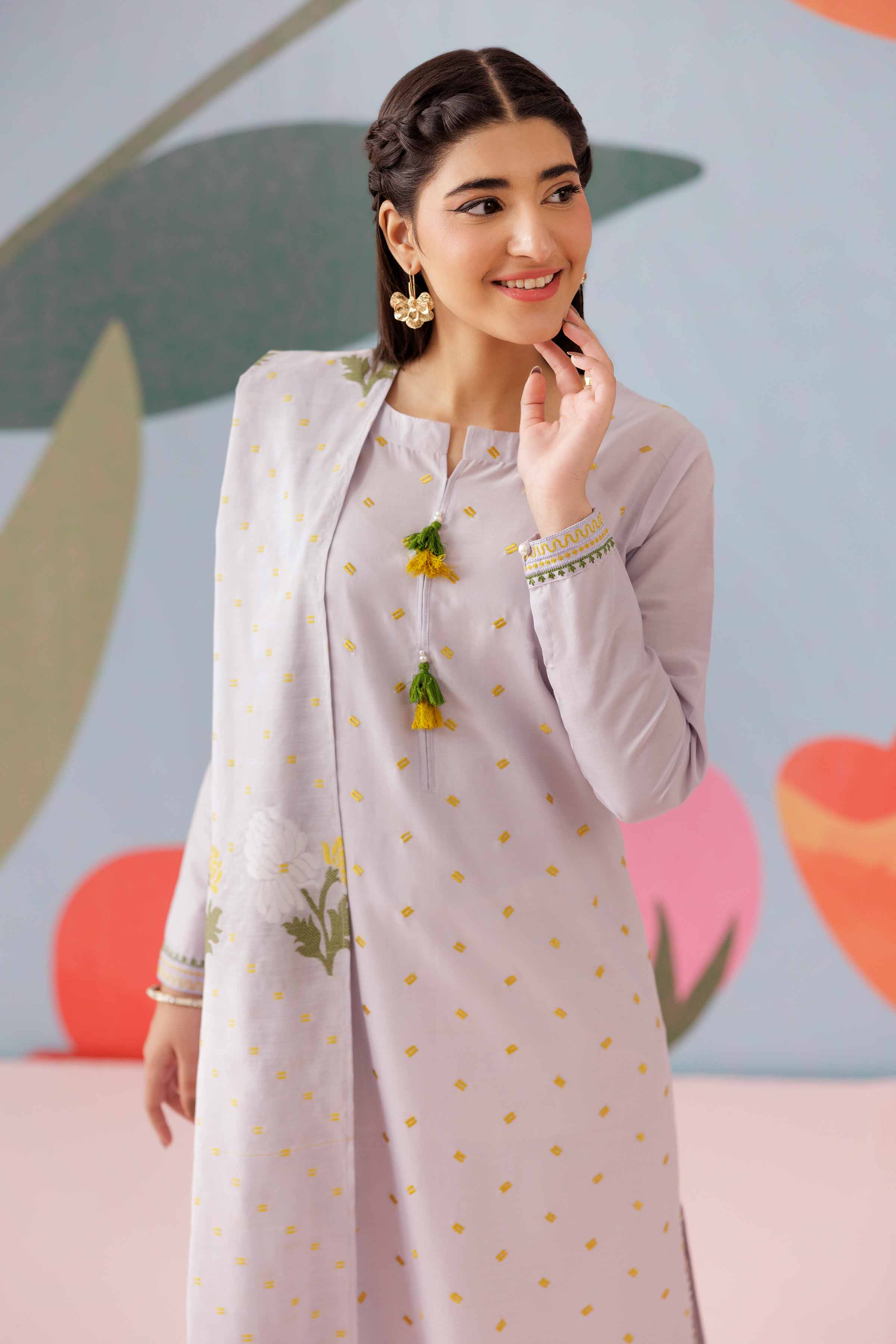 2 Piece - Embroidered Suit - PS25-262 - Image 5