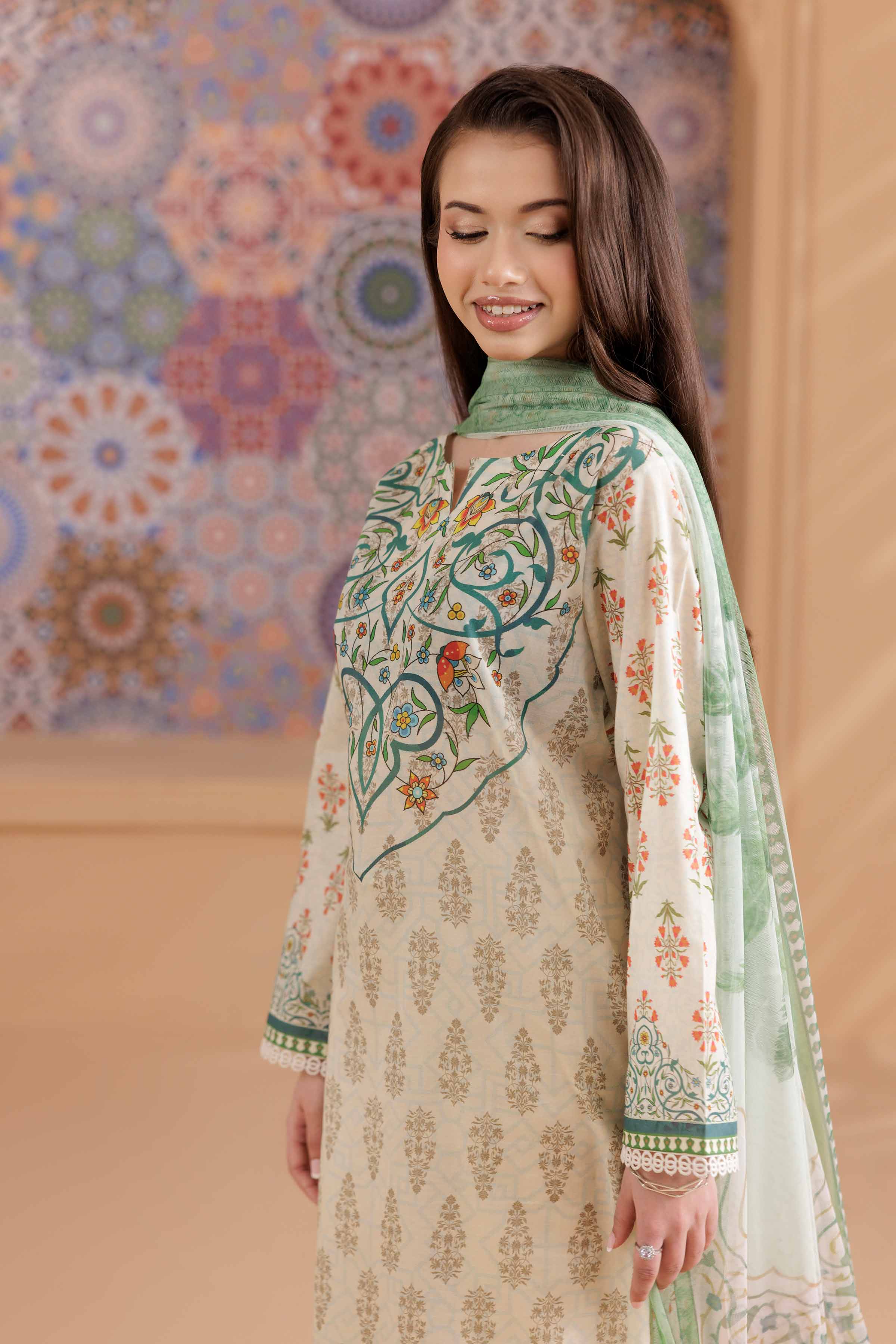 3 Piece - Printed Suit - PS25-273 - Image 12