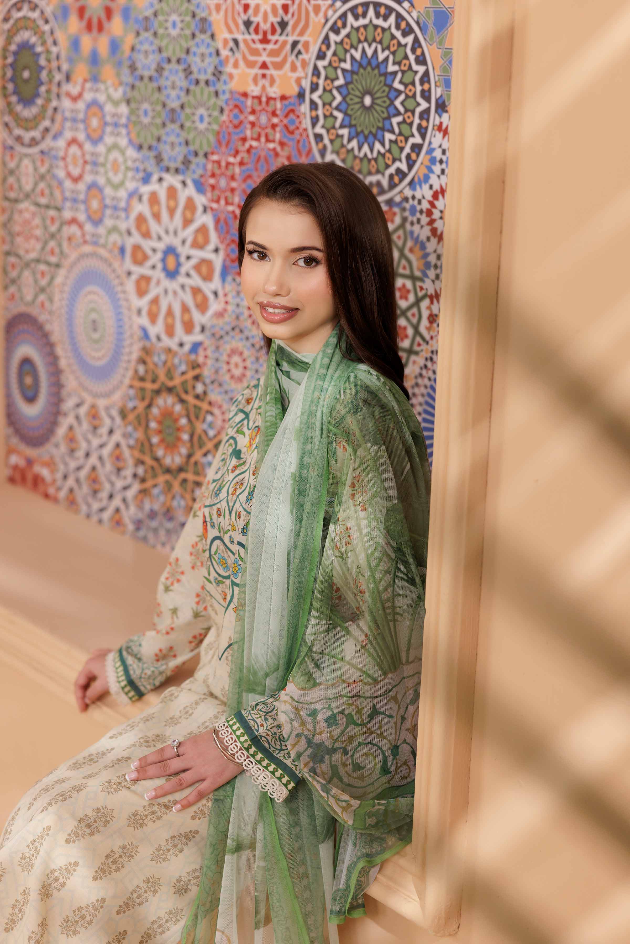 3 Piece - Printed Suit - PS25-273 - Image 4