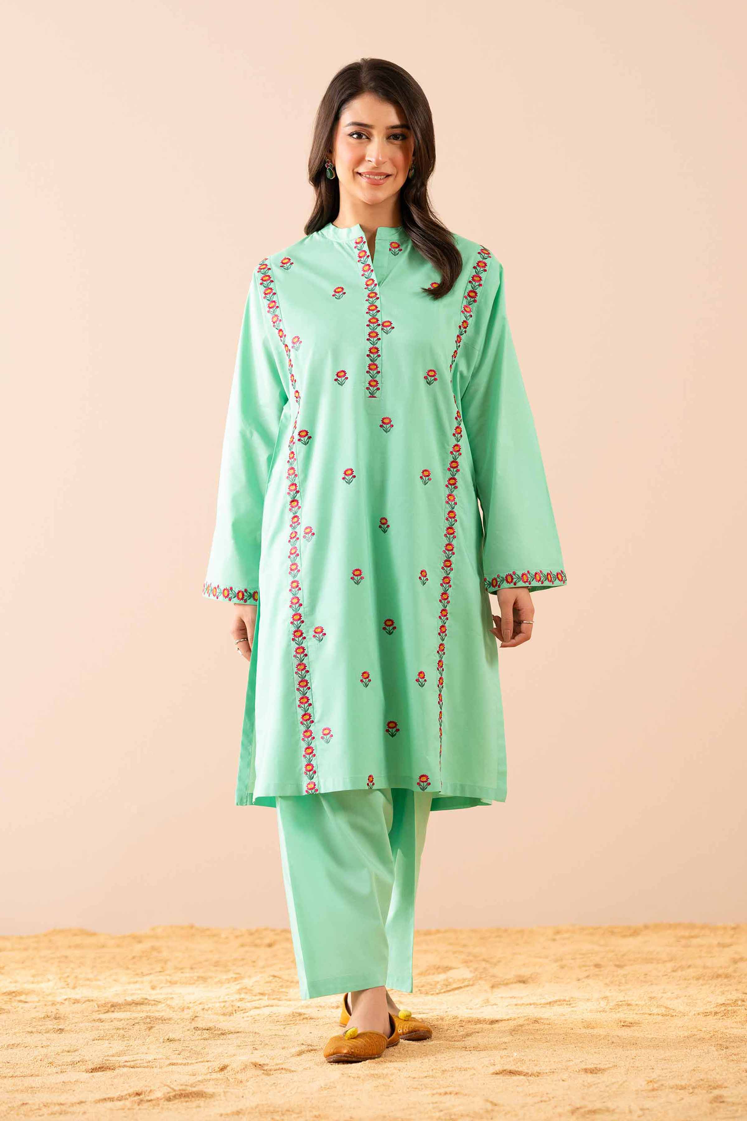 2 Piece - Embroidered Suit - PS25-47 - Image 2