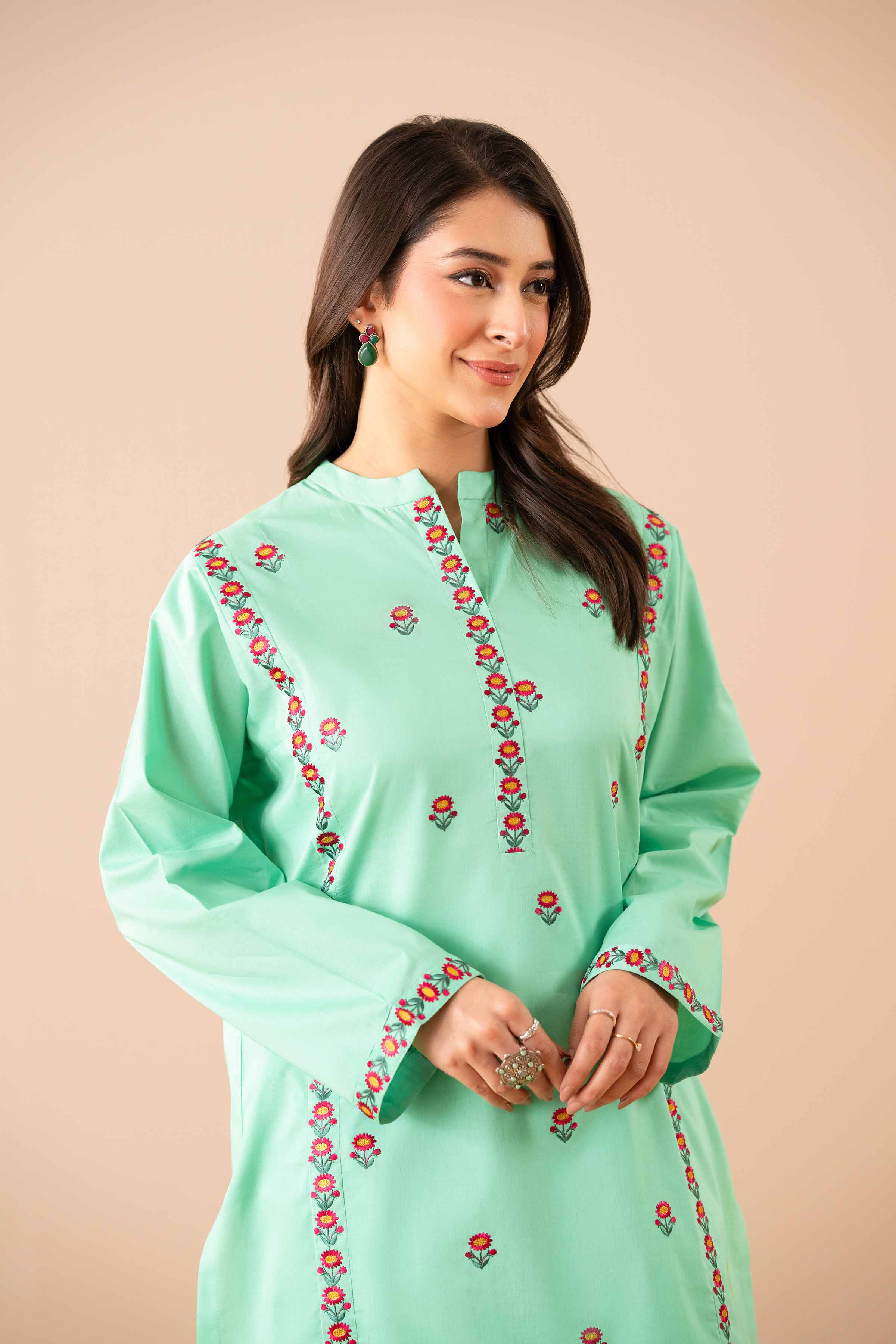 2 Piece - Embroidered Suit - PS25-47 - Image 4
