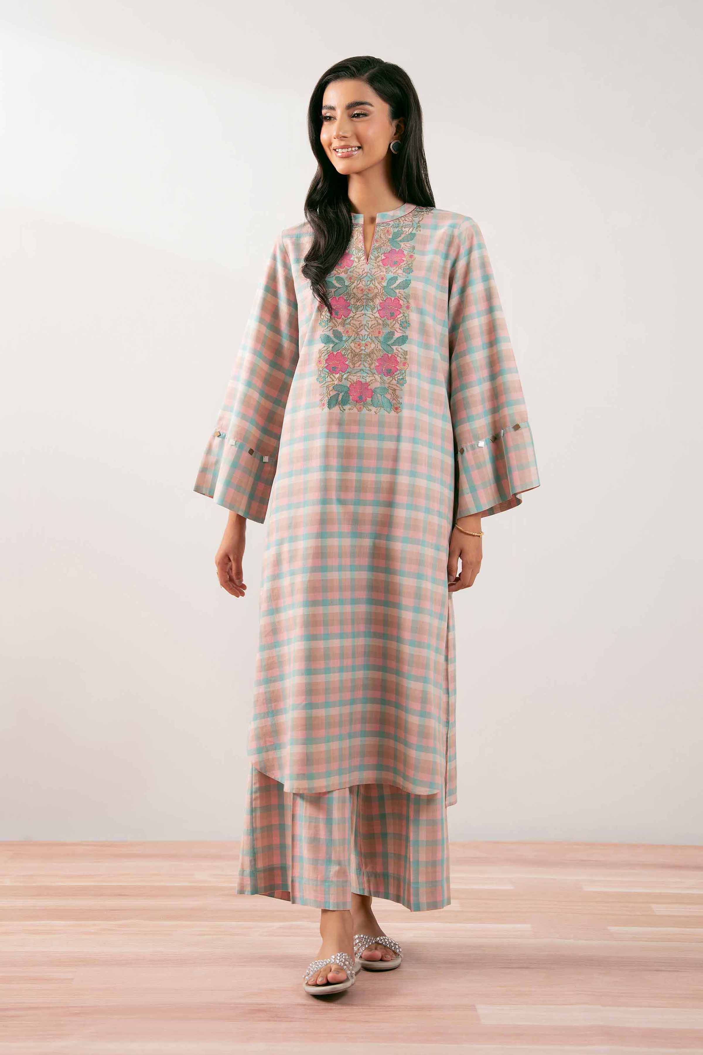 2 Piece - Embroidered Suit - PS25-66 - Image 2