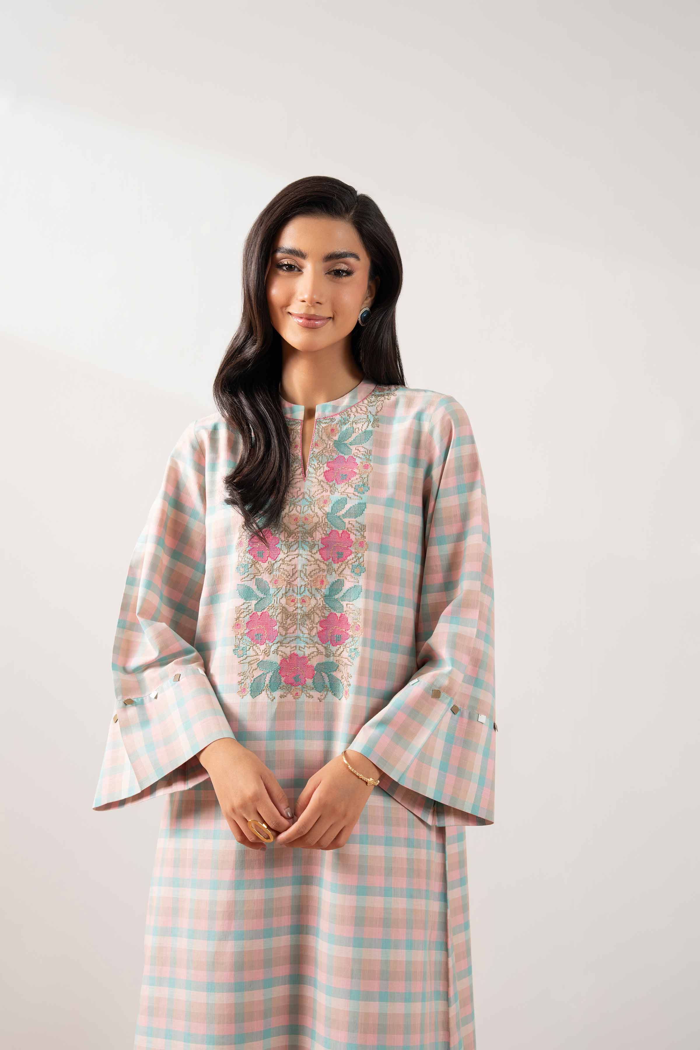 2 Piece - Embroidered Suit - PS25-66 - Image 4