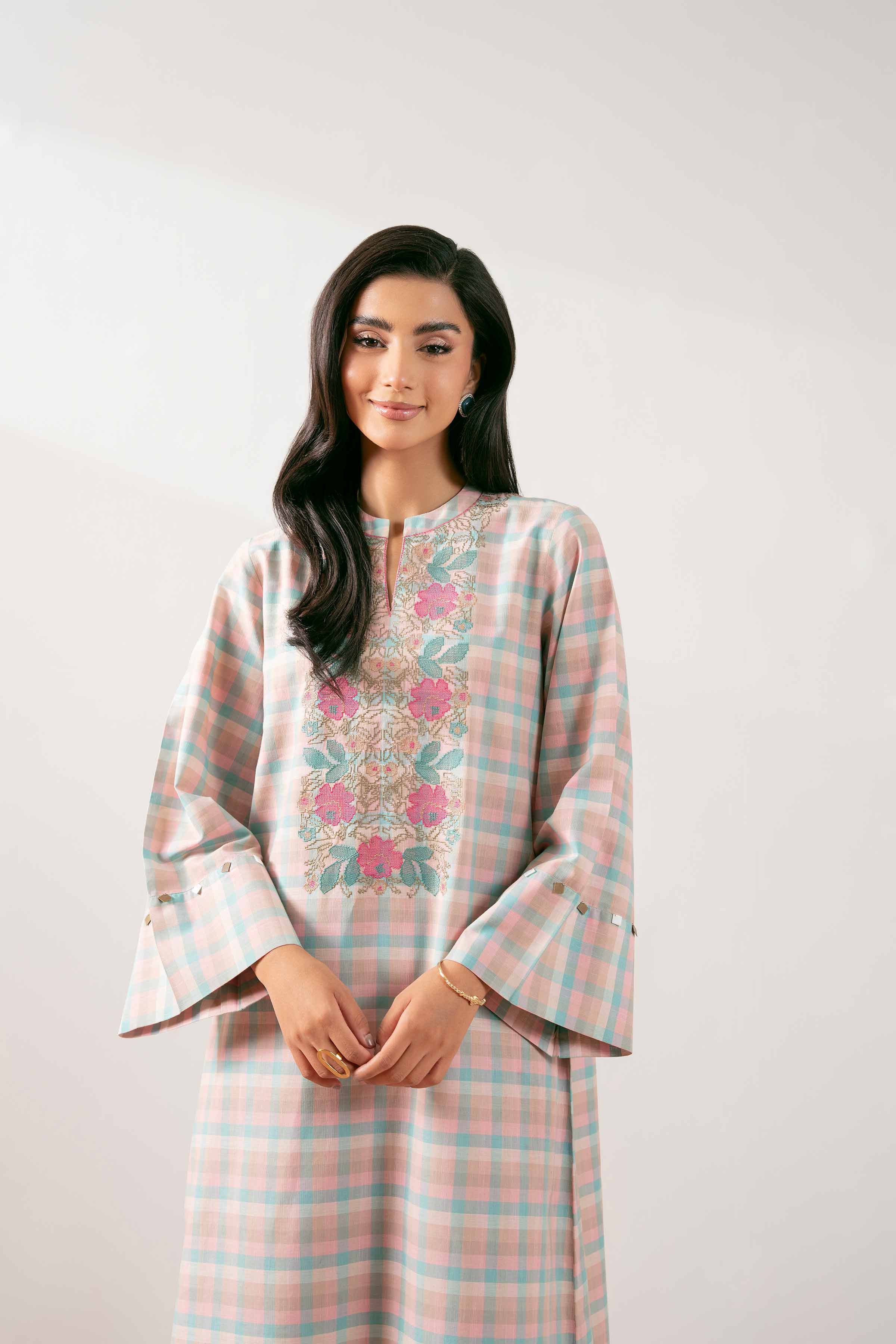 2 Piece - Embroidered Suit - PS25-66 - Image 6
