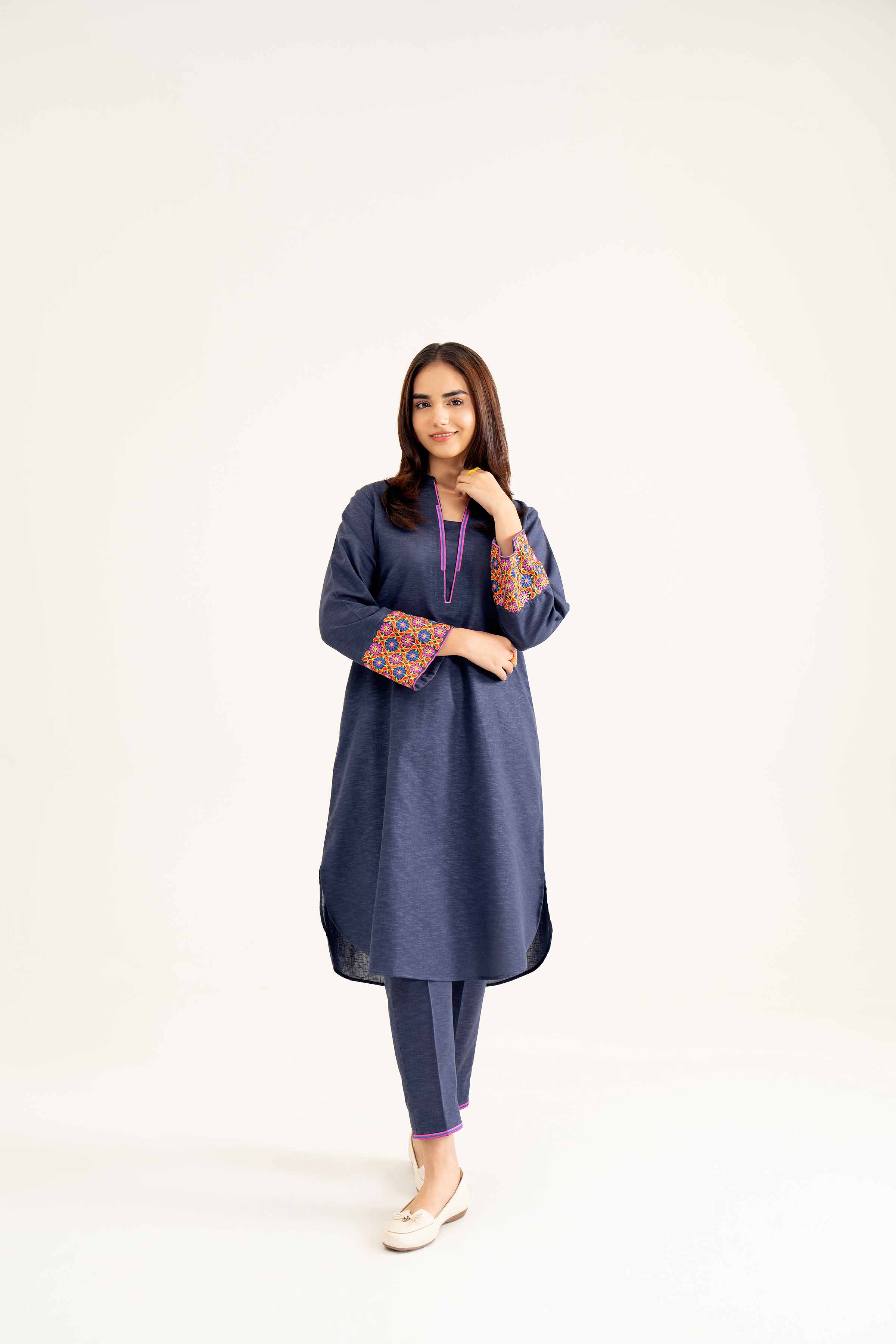 2 Piece - Embroidered Suit - PW24-105 - Image 5