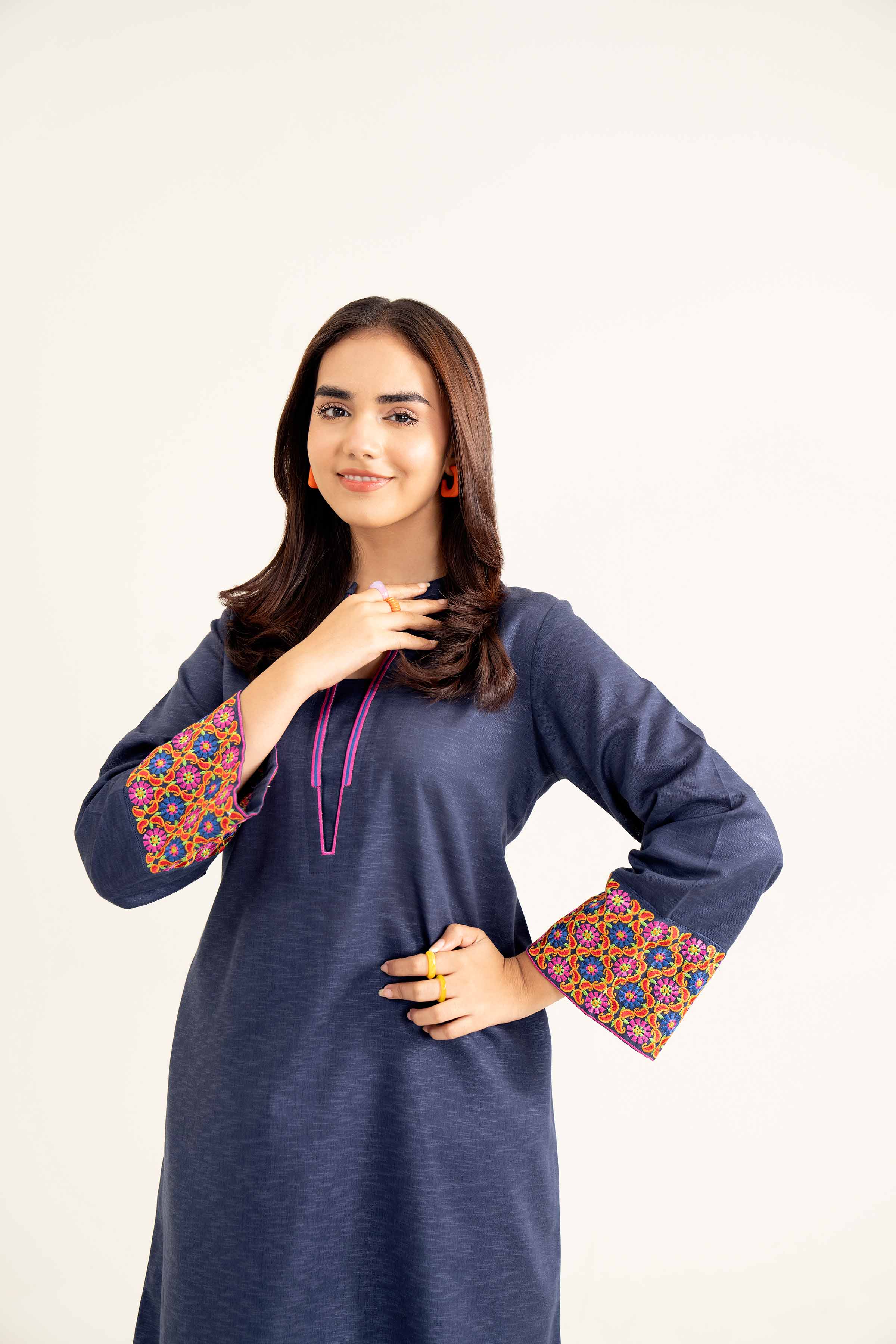 2 Piece - Embroidered Suit - PW24-105 - Image 6