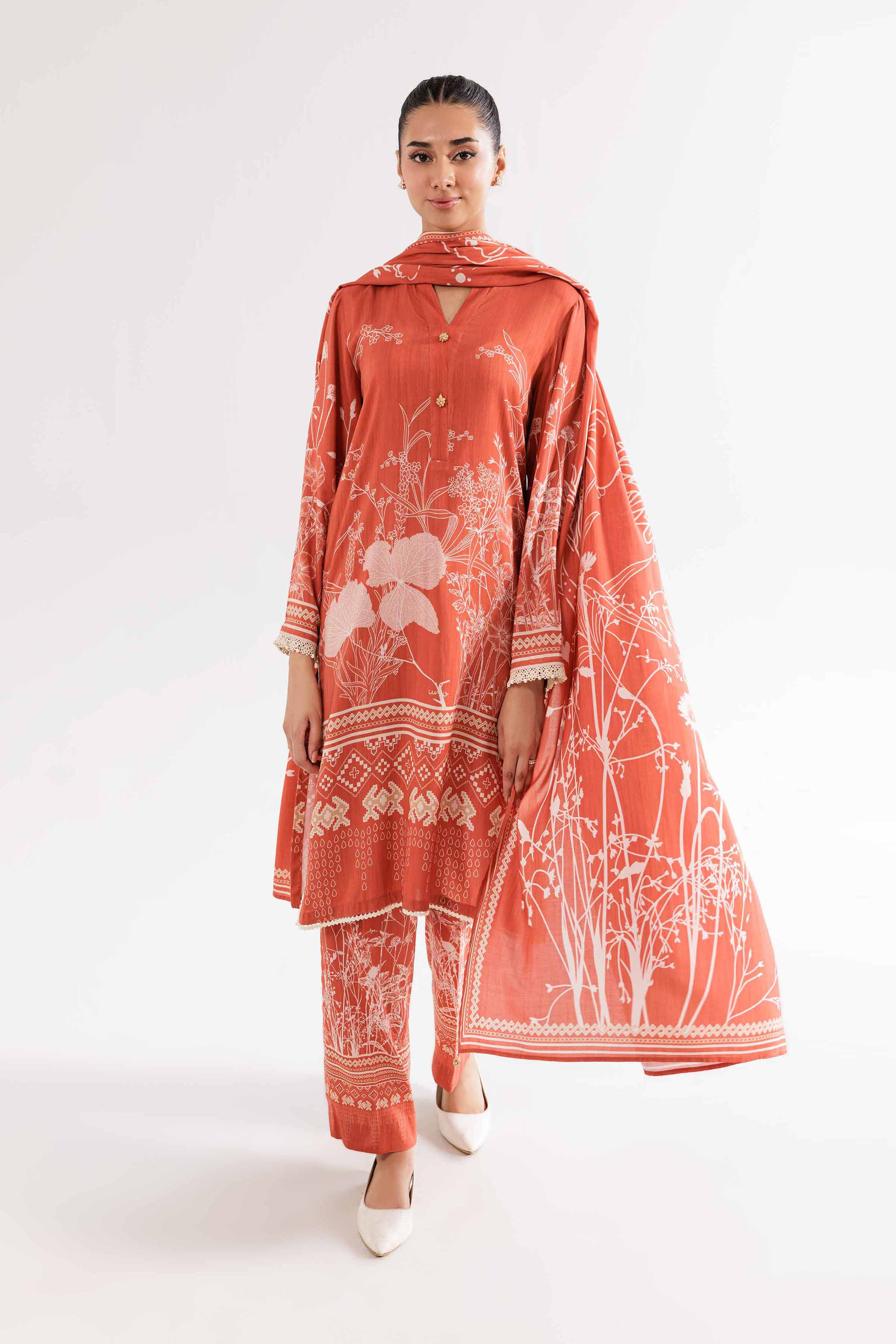 3 Piece - Printed Suit - PW24-139 - Image 2