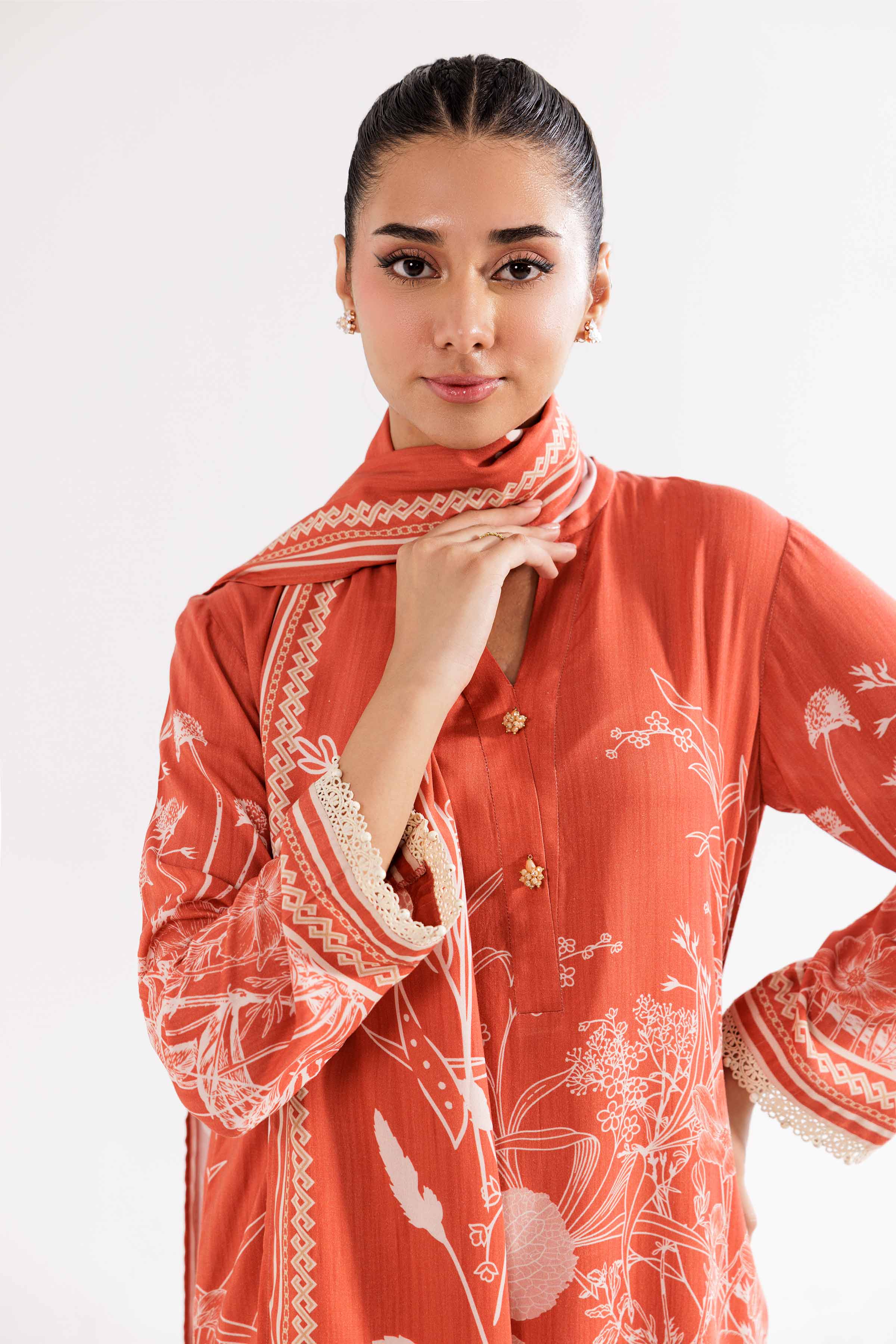 3 Piece - Printed Suit - PW24-139 - Image 5