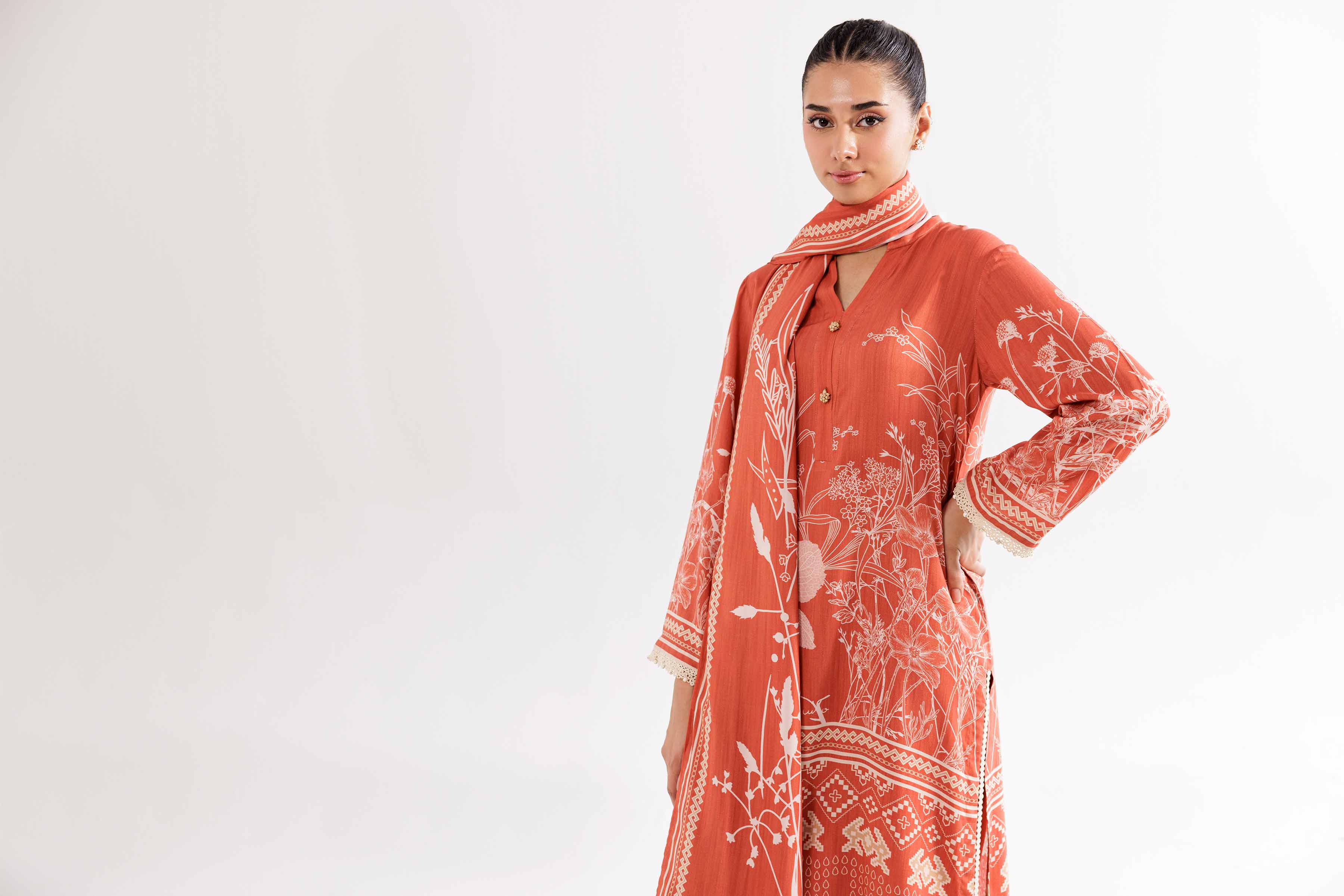 3 Piece - Printed Suit - PW24-139 - Image 7