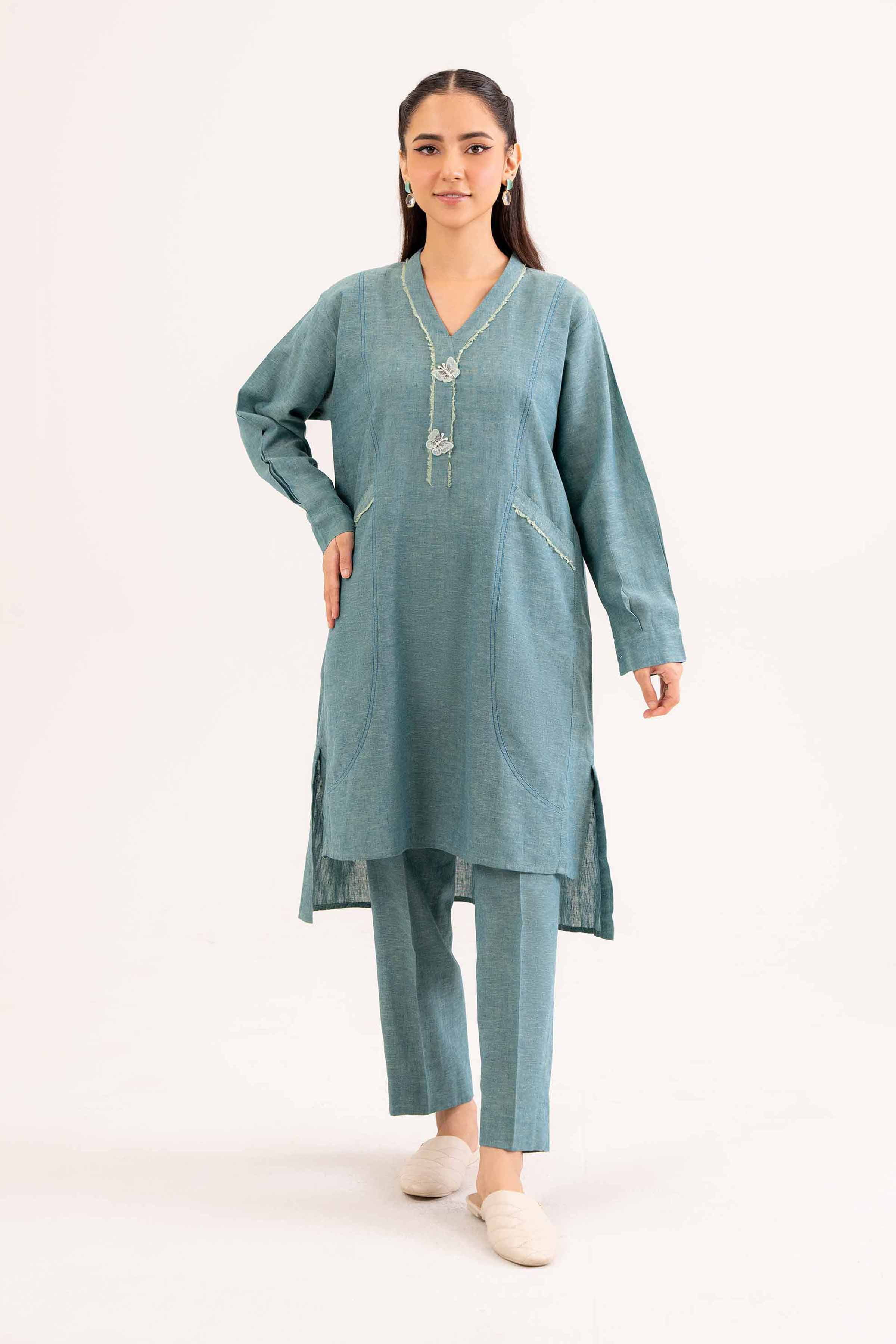 2 Piece - Embroidered Suit - PW24-159 - Image 2