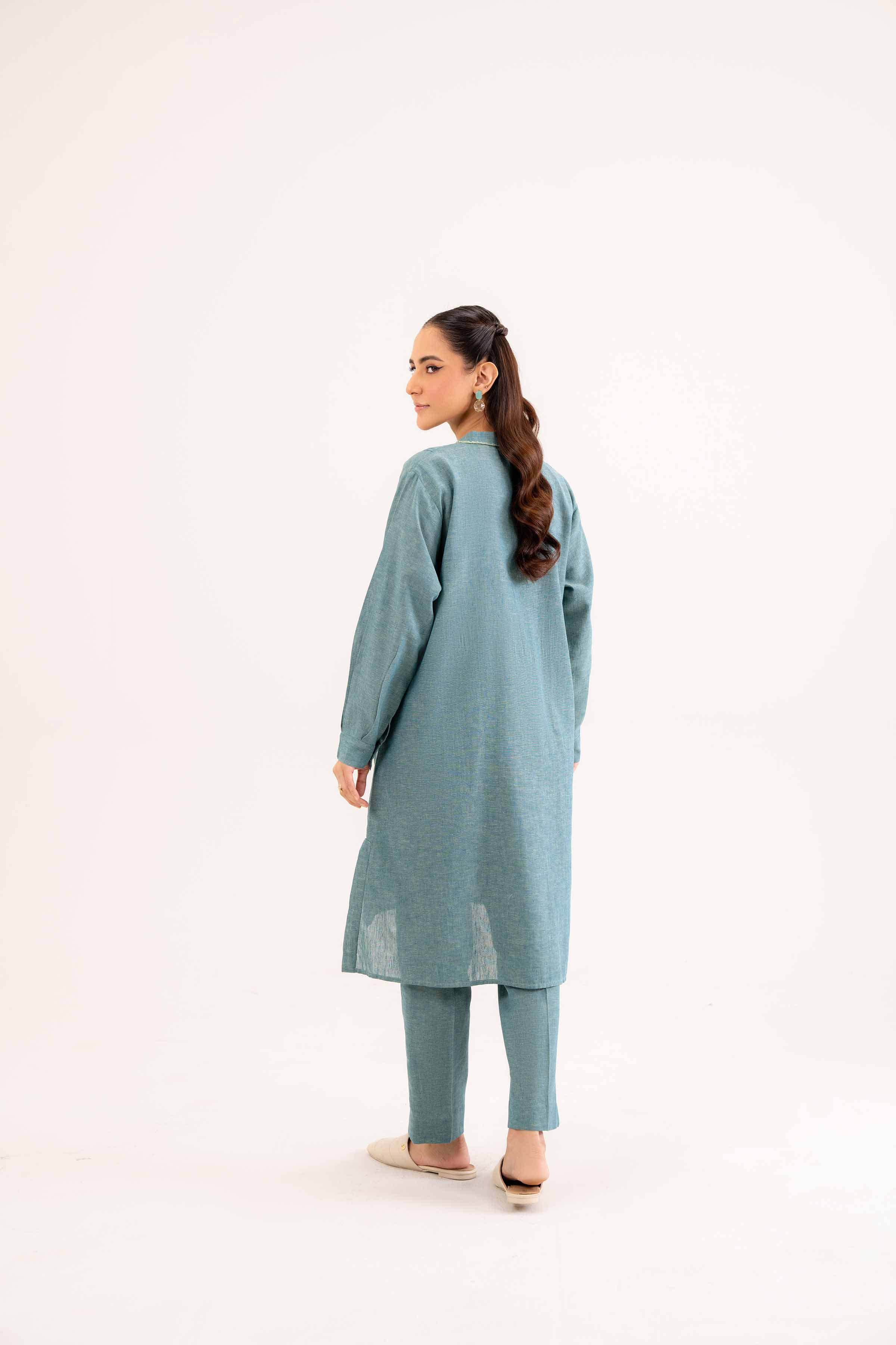 2 Piece - Embroidered Suit - PW24-159 - Image 3