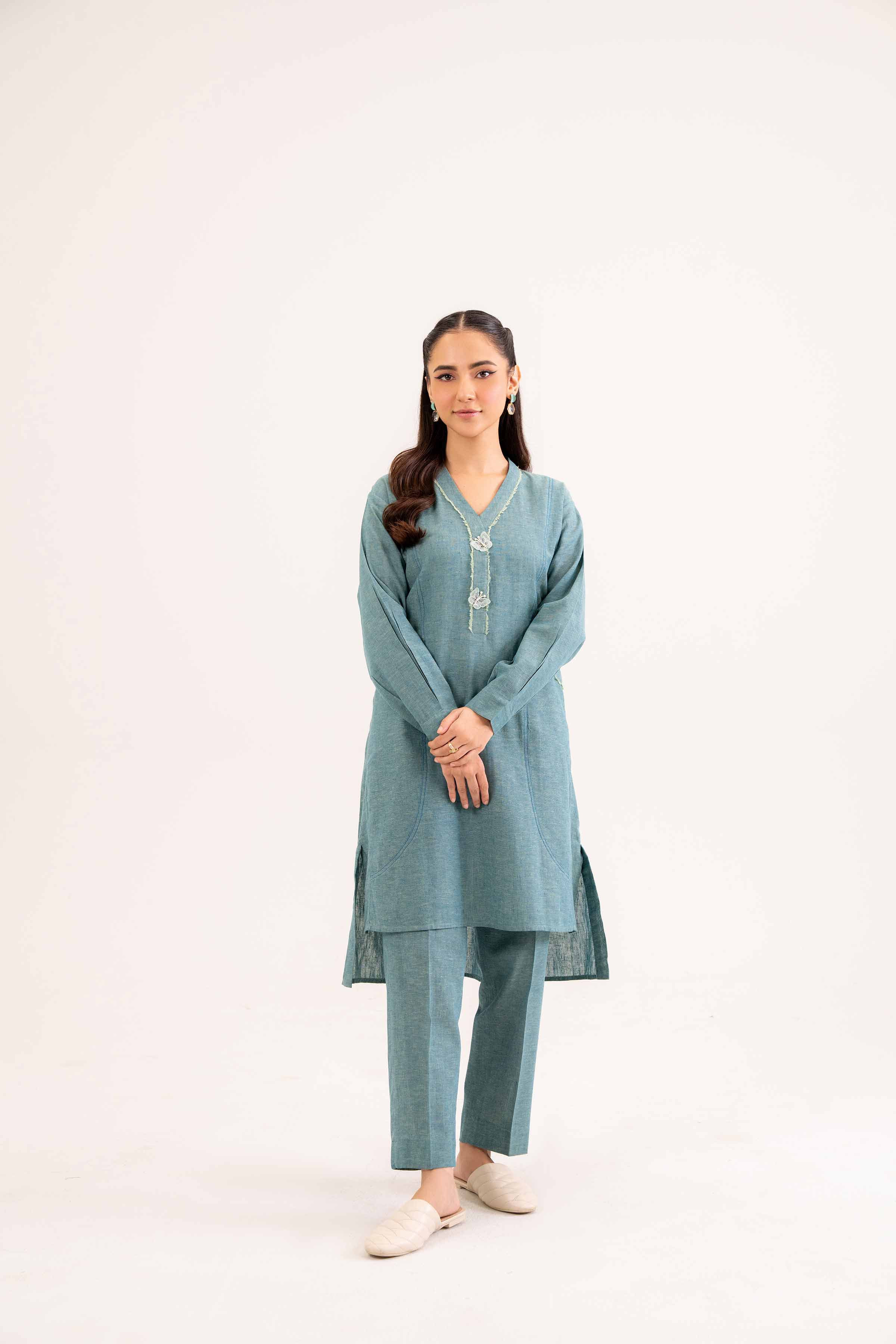 2 Piece - Embroidered Suit - PW24-159 - Image 4