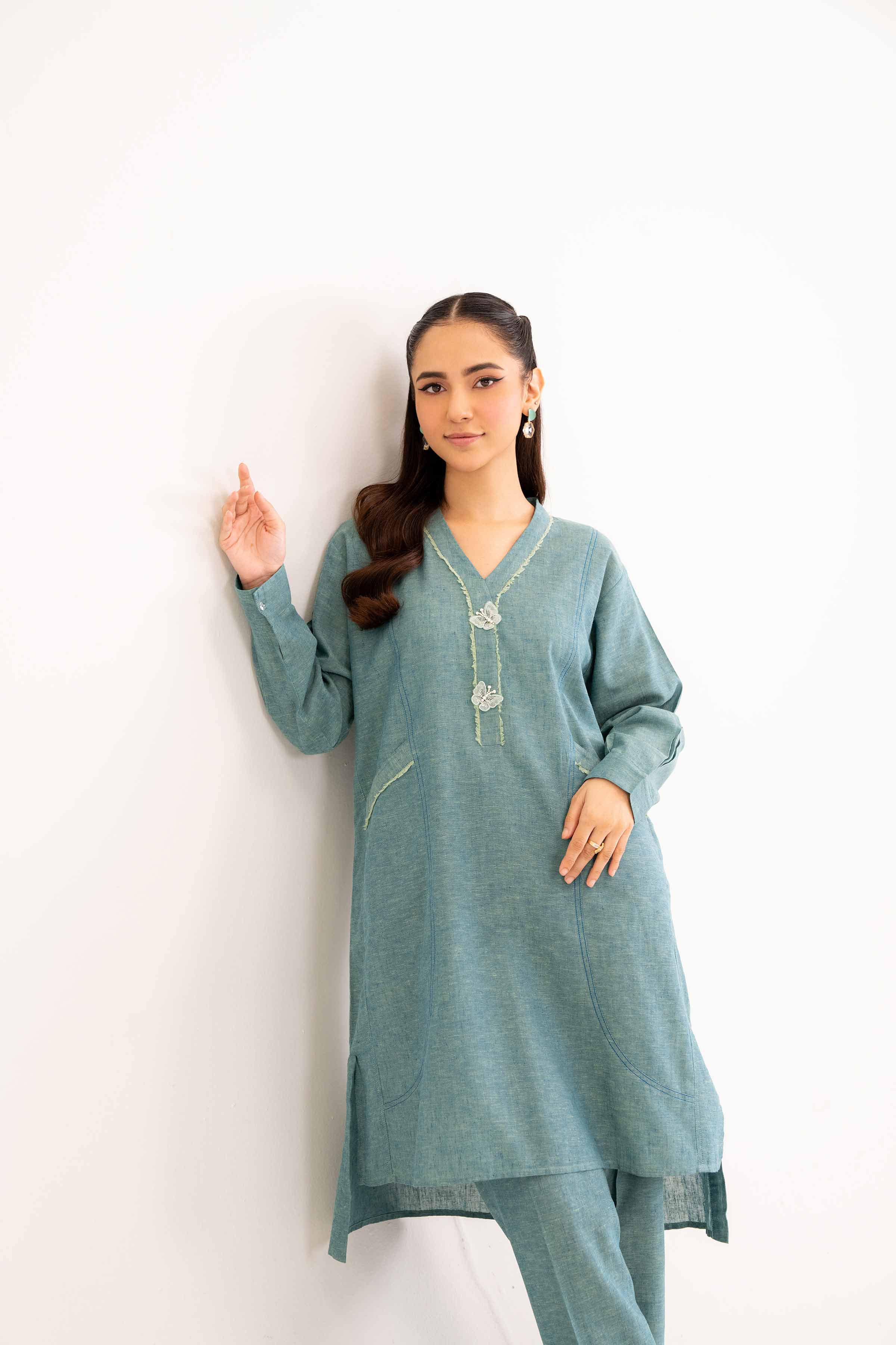 2 Piece - Embroidered Suit - PW24-159 - Image 5