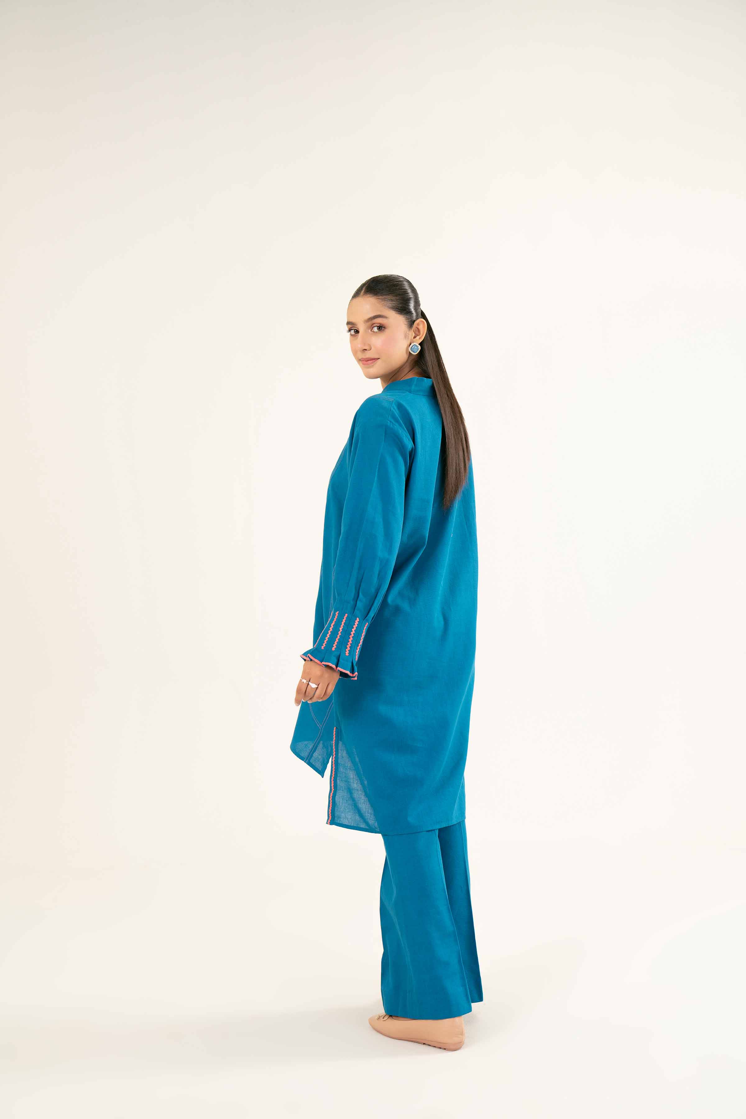 2 Piece - Embroidered Suit - PW24-192 - Image 3