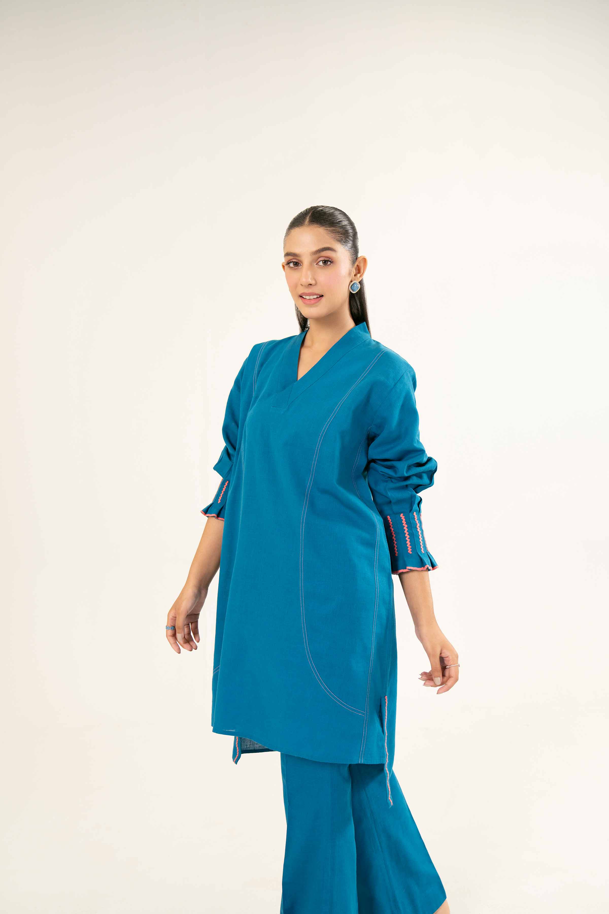 2 Piece - Embroidered Suit - PW24-192 - Image 5